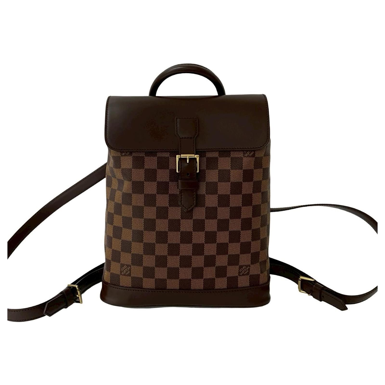 louis vuitton backpack checkered mini Denim Damier Monogram Patchwork Palm Springs Blue Rouge 1753868 FASHIONPHILE the different values of denim blue both raw and washed create a surprising illusion of texture LV Mini Palm Springs Damier