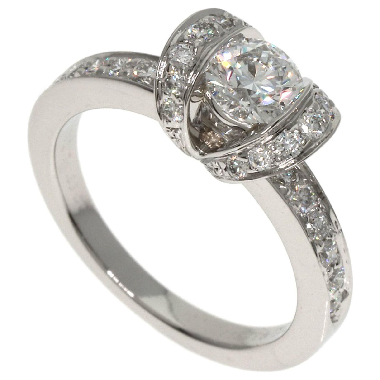 Solitaire With Ribbon Tiffany & Co. Ribbon Solitaire Diamond Ring ref.2472072 - Joli Closet