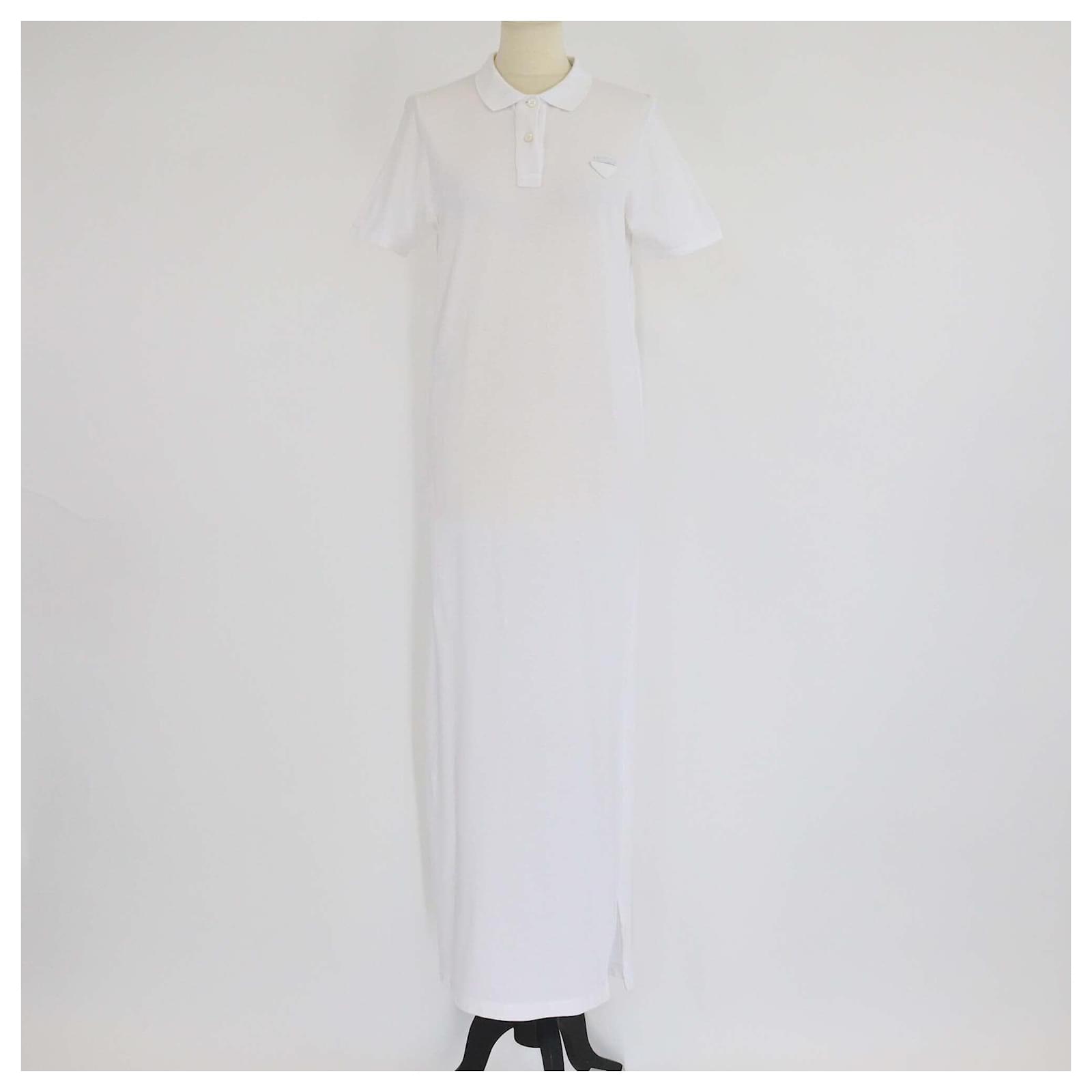 white christmas dresses Prada White Linen Pleated Mini Dress – My Store