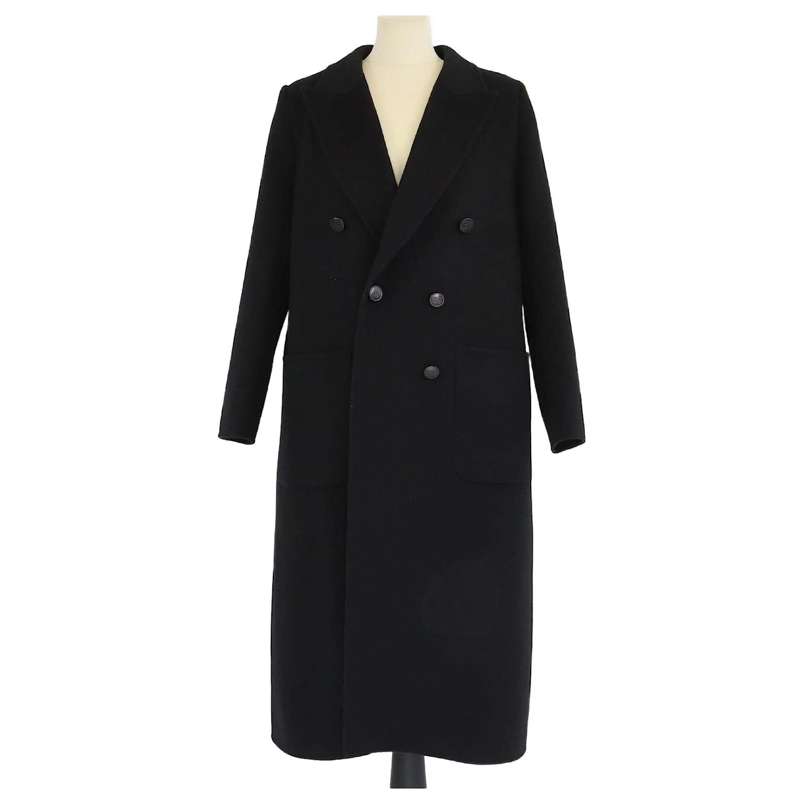ジャケット・アウター vintage FENDI wool silk long coat Fendi Black/Grey Wool & Silk Long Coat ref.2472188 - Joli Closet
