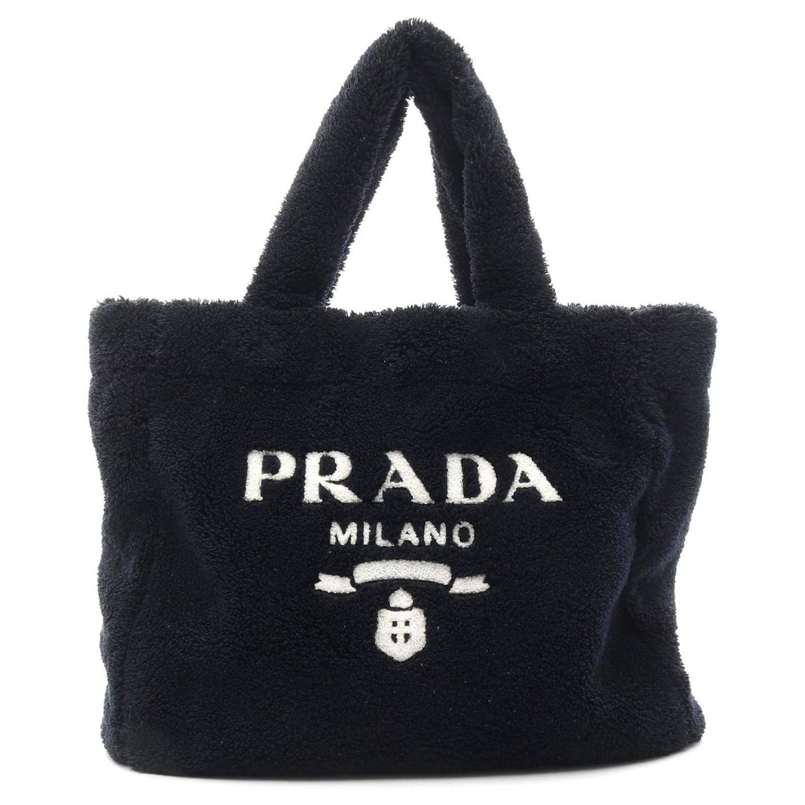 Prada Terry Logo Tote Bag Black ref.2472588 - Joli Closet
