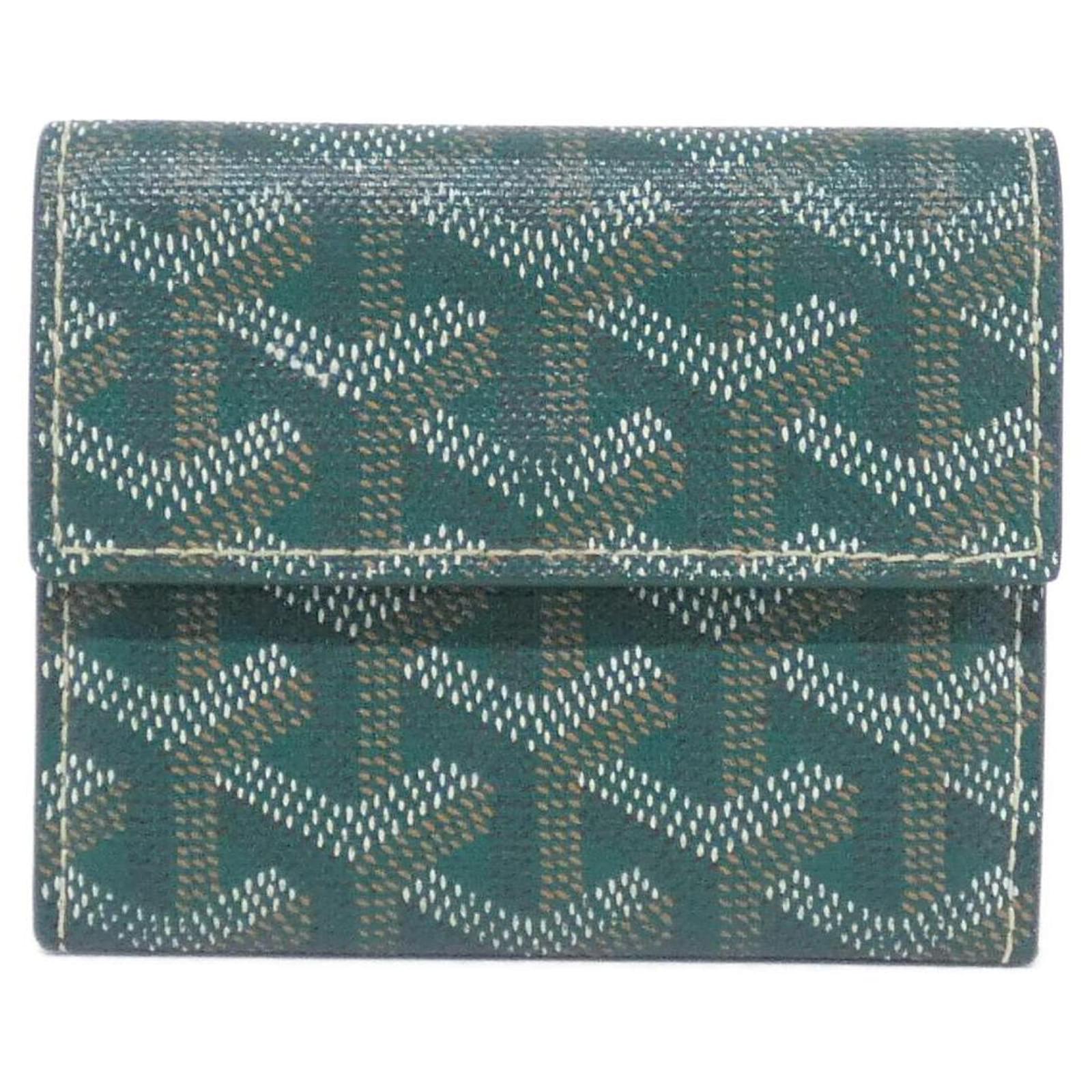Goyard Marigny Coated Canvas Coin Case Green Cloth ref.JC2473782