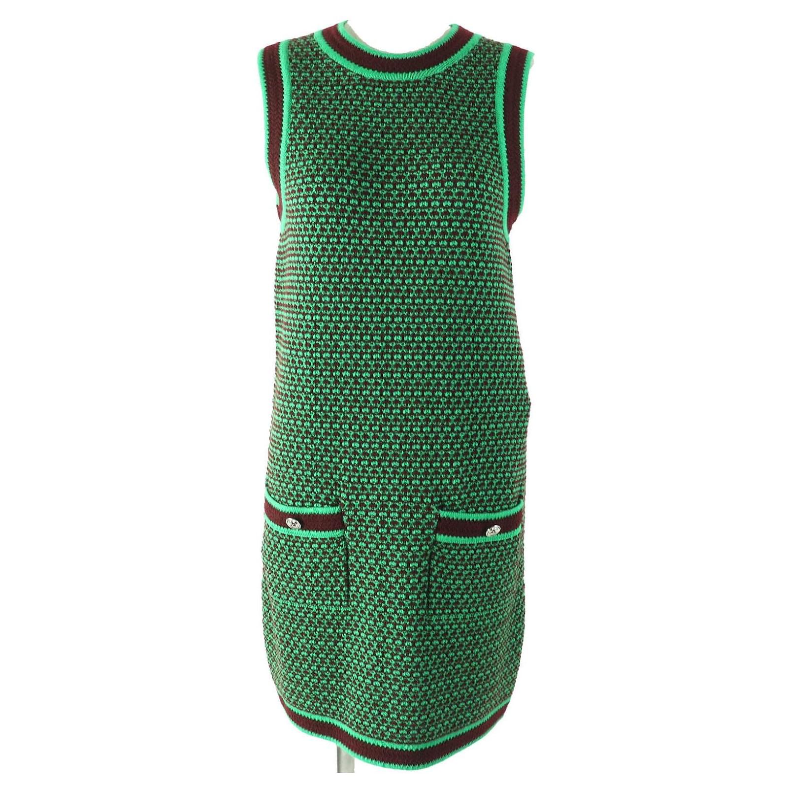 chanel dress green Women's Chanel Sheath Cape Shoulder Silk Floor Length Dress XS/S/M/L/XL/XXL/Customize Green MEAN BLVD Green / S main image 1