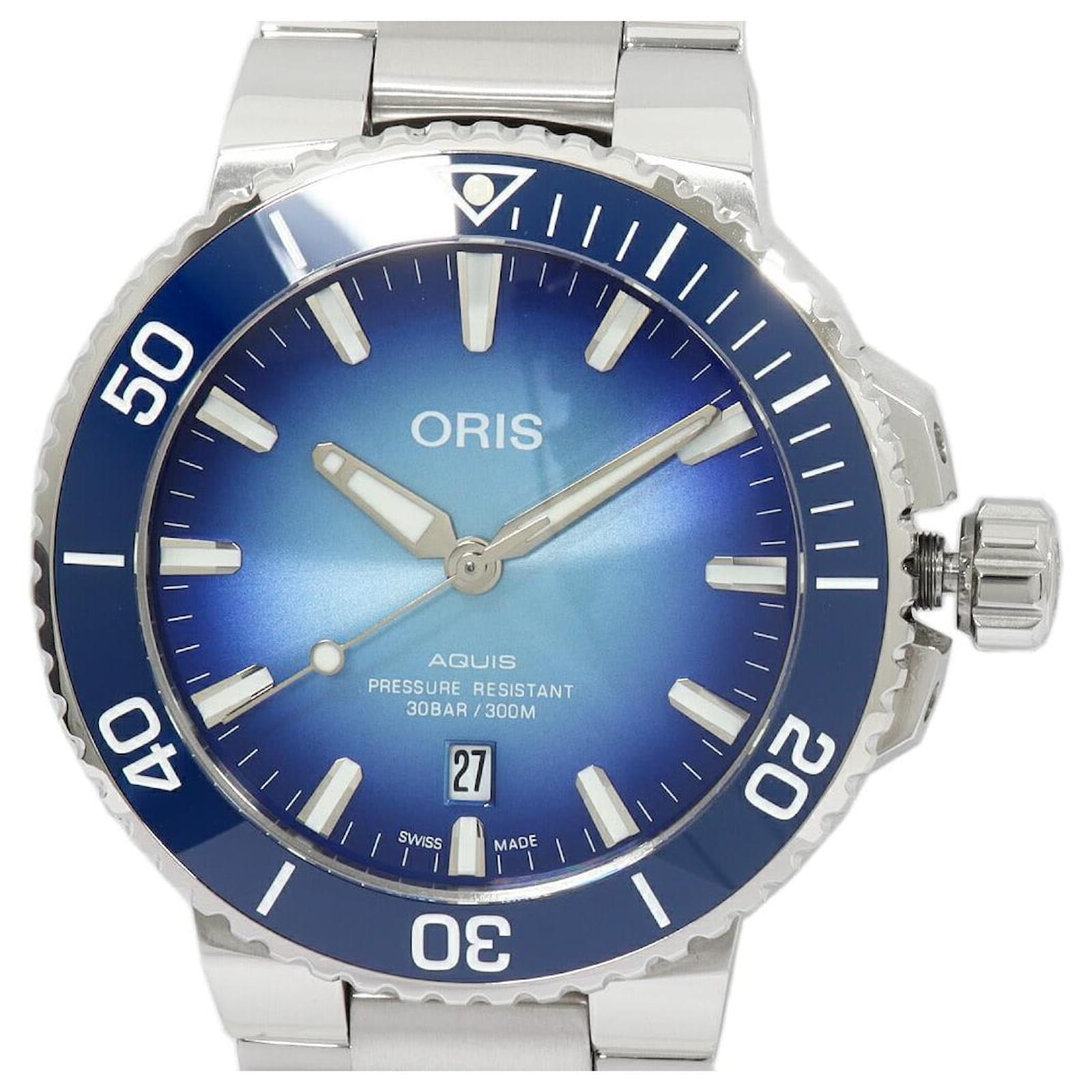 Oris Aquis Date Lake Baikal Limited Edition Stainless Steel Blue