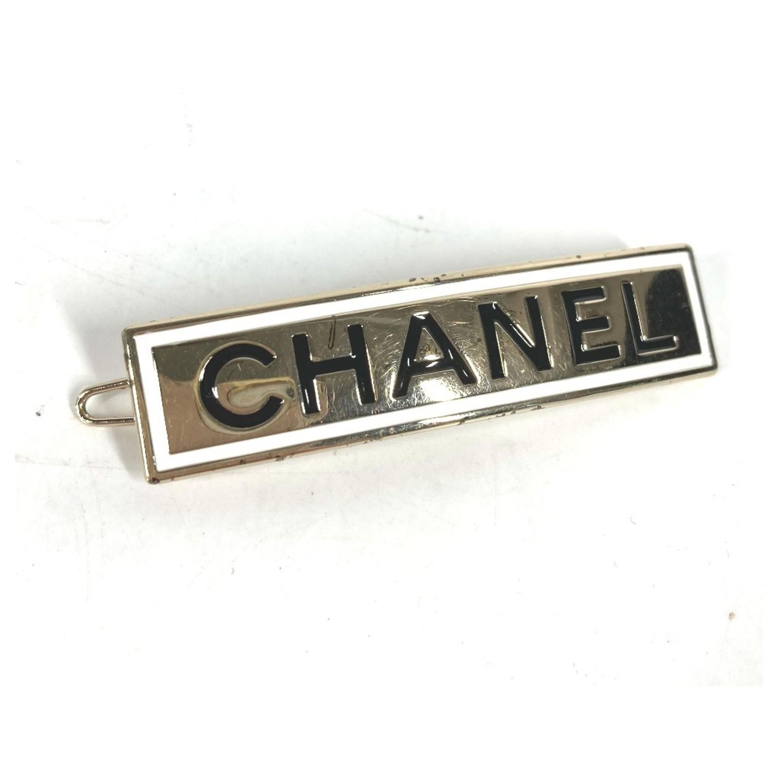 CHANEL B21B Logo Hair Accessory Hairpin Barrette Metal Women\'s Gold Chanel CHANEL B21B Logo Hair Accessory Hairpin Barrette  main image 2