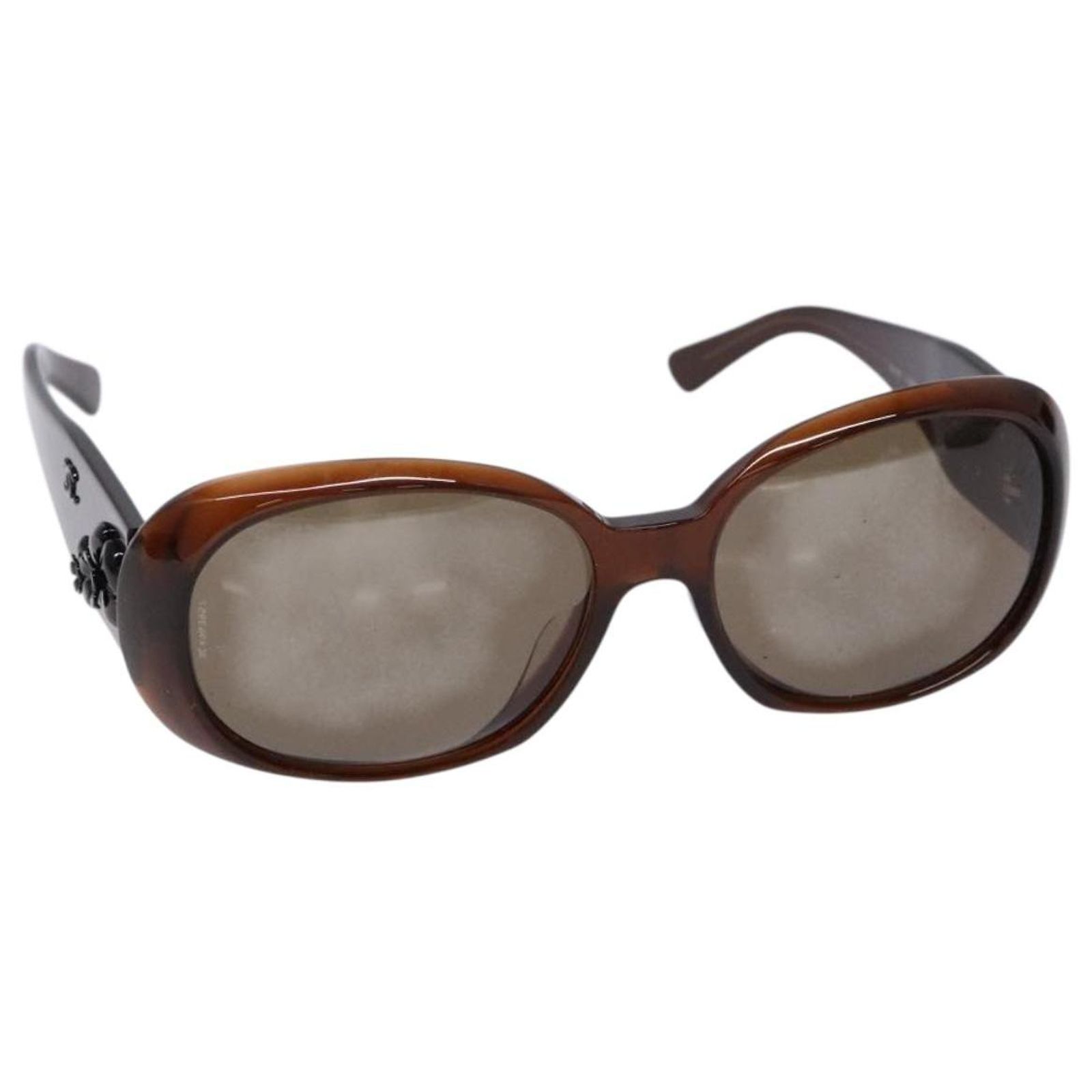 CHANEL Sunglasses plastic Brown CC Auth sw1391 ref.2478849 