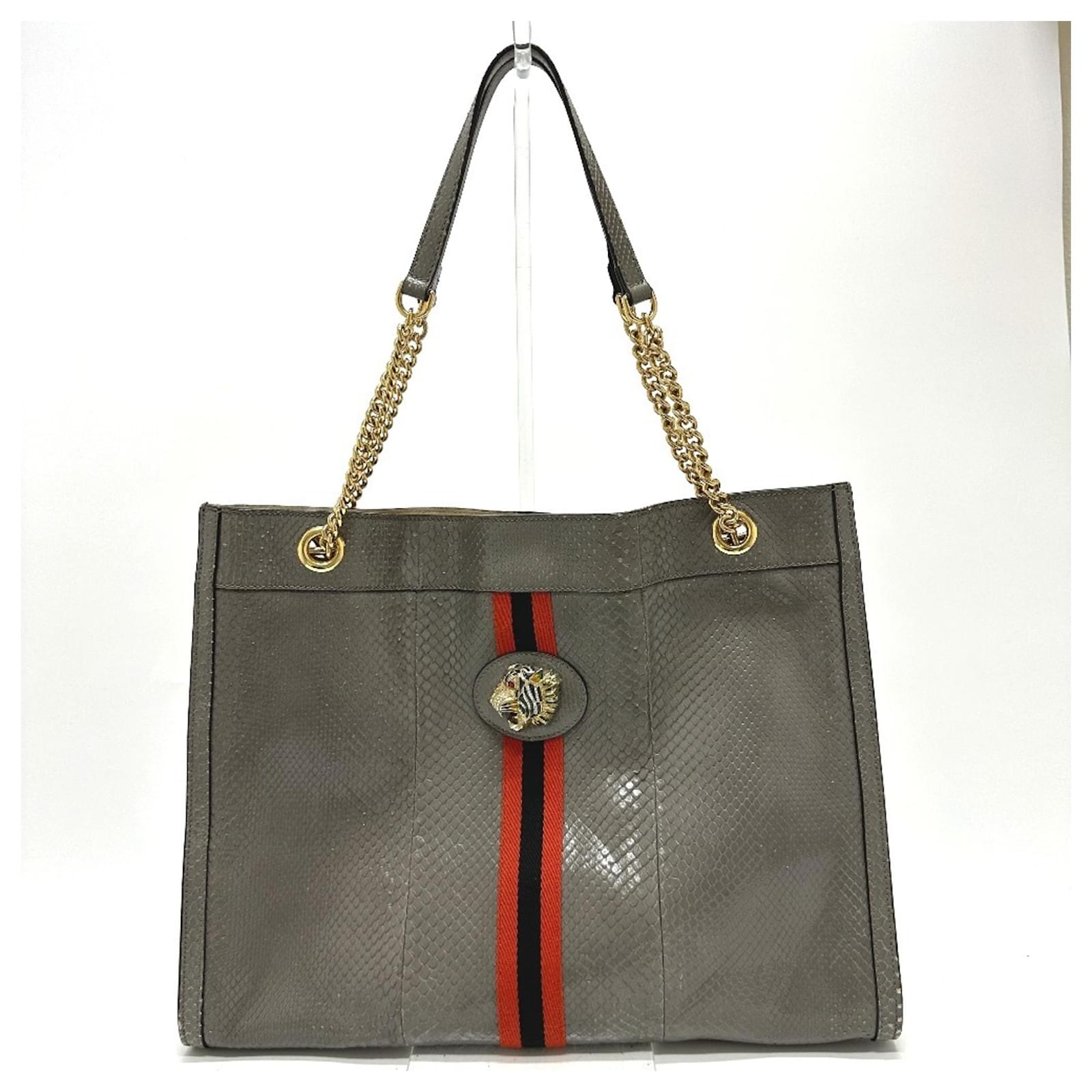 Gucci Sherry Line Raja Tiger Head Shoulder Bag Brown Leather ref