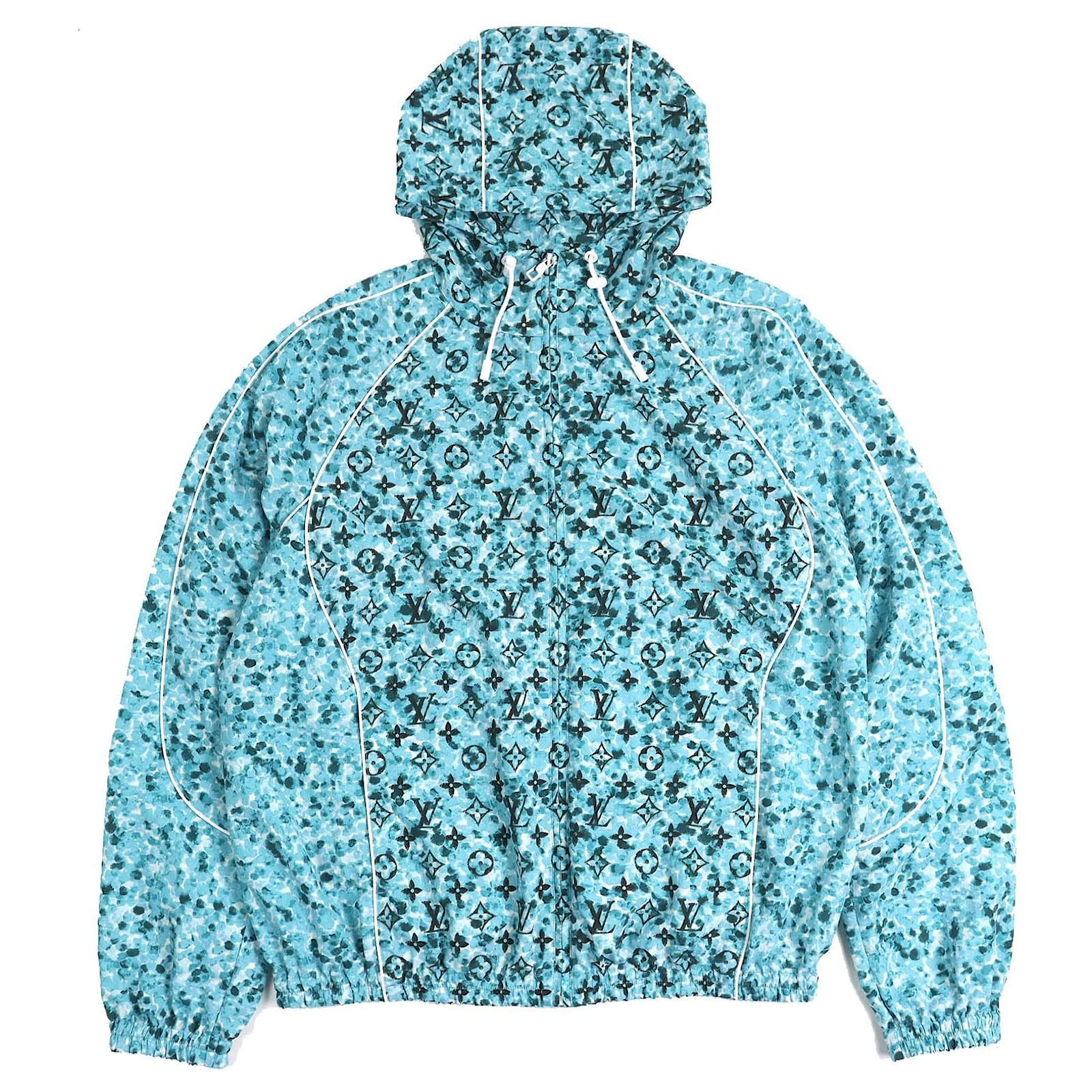 Veste coupe-vent en nylon et coton Monogram Louis Vuitton Bleu