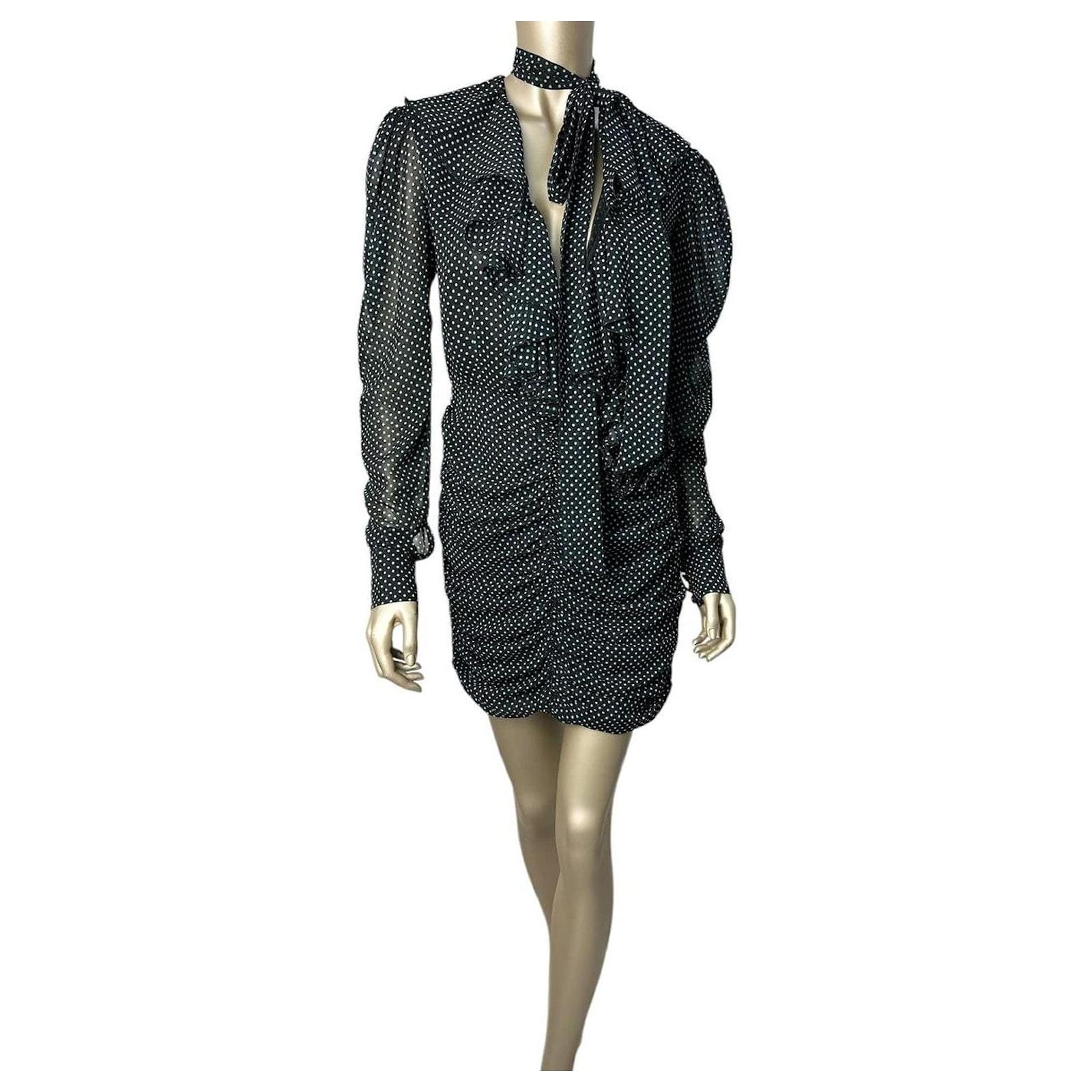Autre Marque Marianna Senchina Polka-dot Silk Scarf Mini Dress Sz.M (Sold)  - Joli Closet