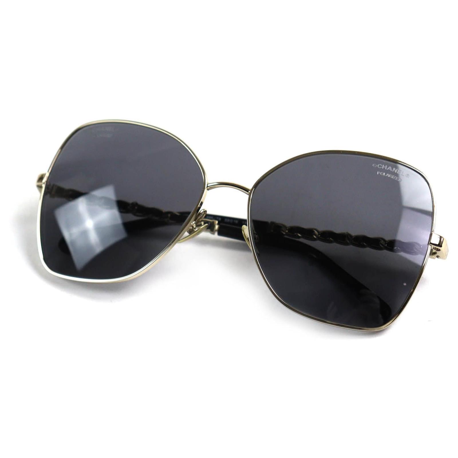 CHANEL sunglasses coco camellia blk y2k