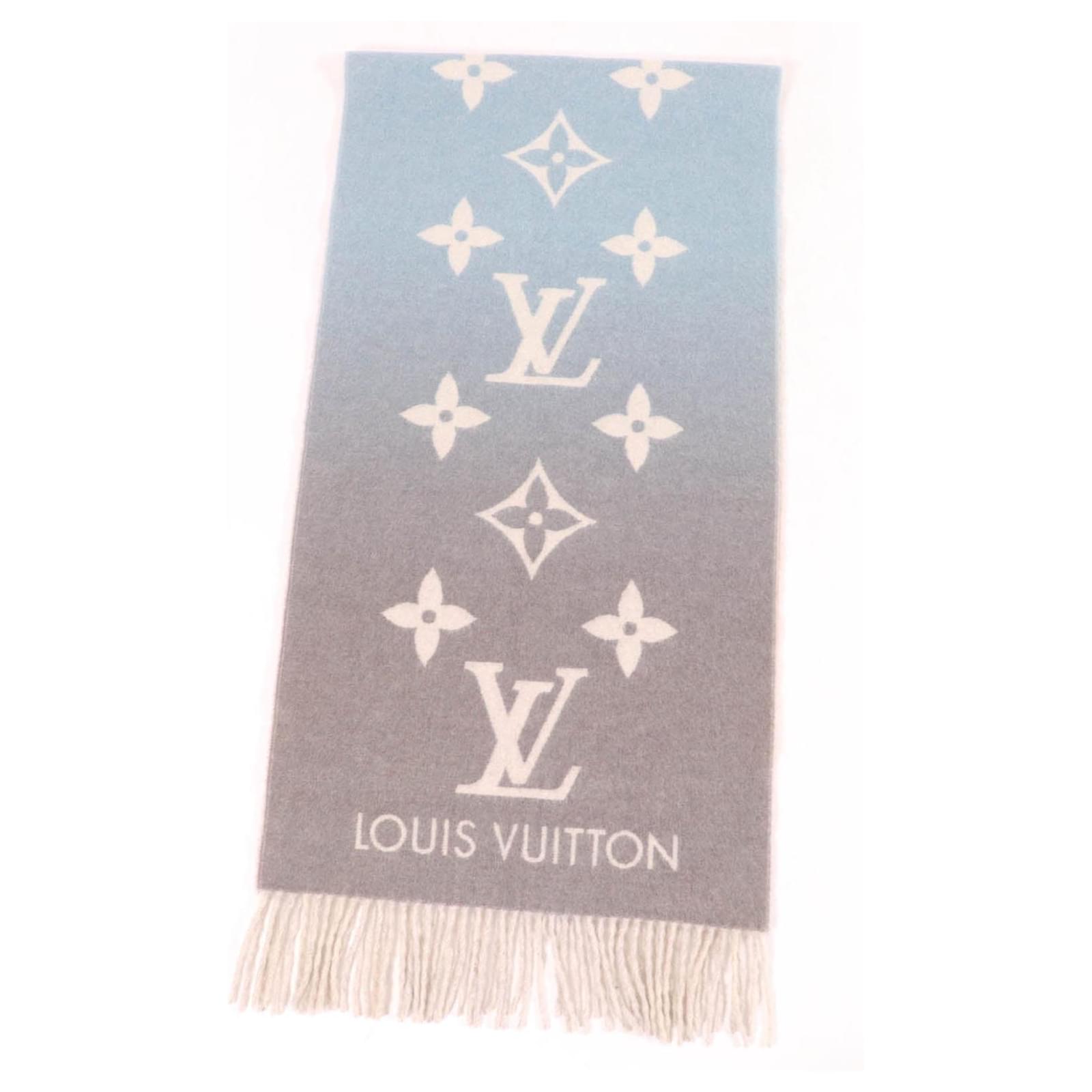 Sciarpa in cashmere degradé Esharp Reykjavik di Louis Vuitton Blu
