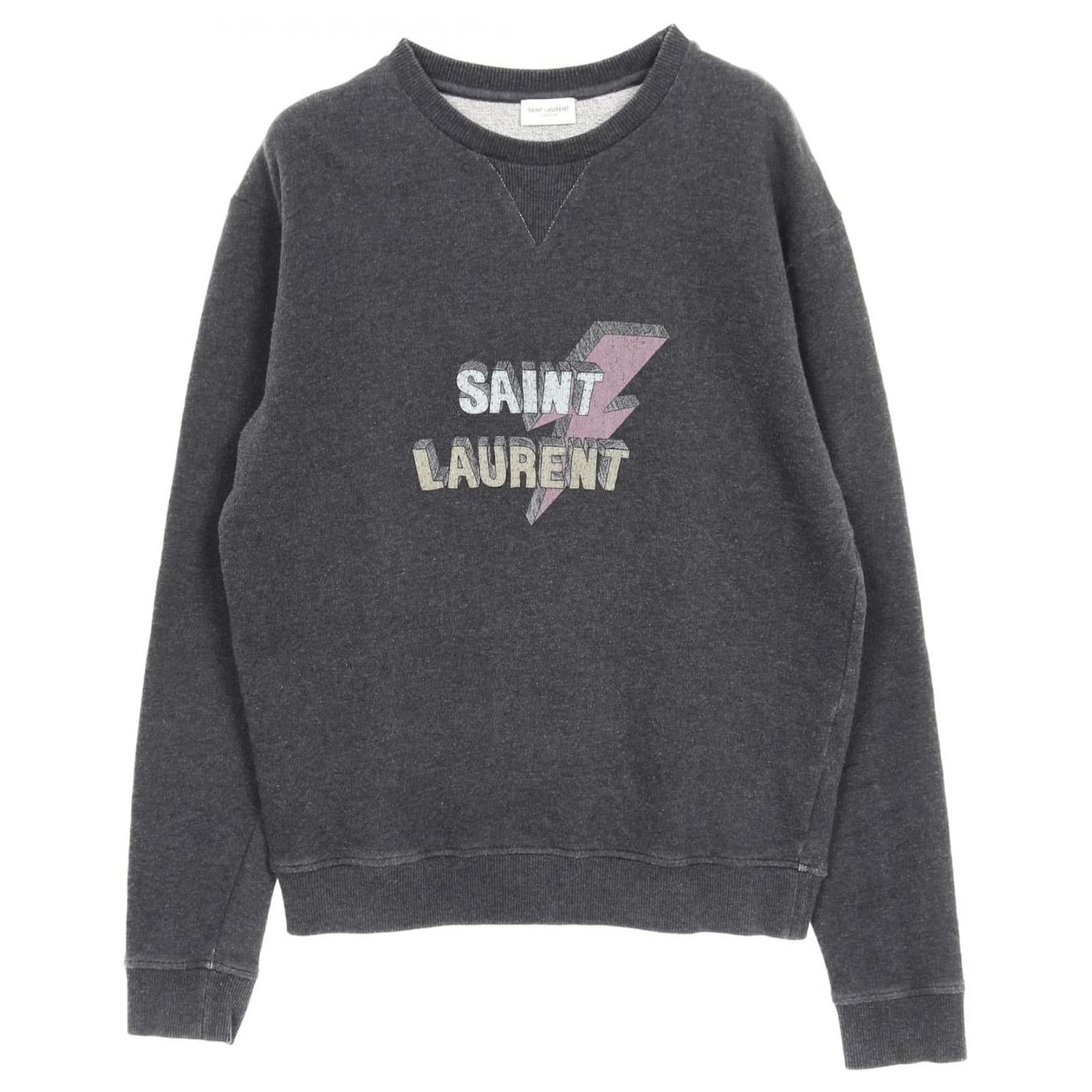 Yves Saint Laurent Saint Laurent Paris Cotton Sweatshirt Brown