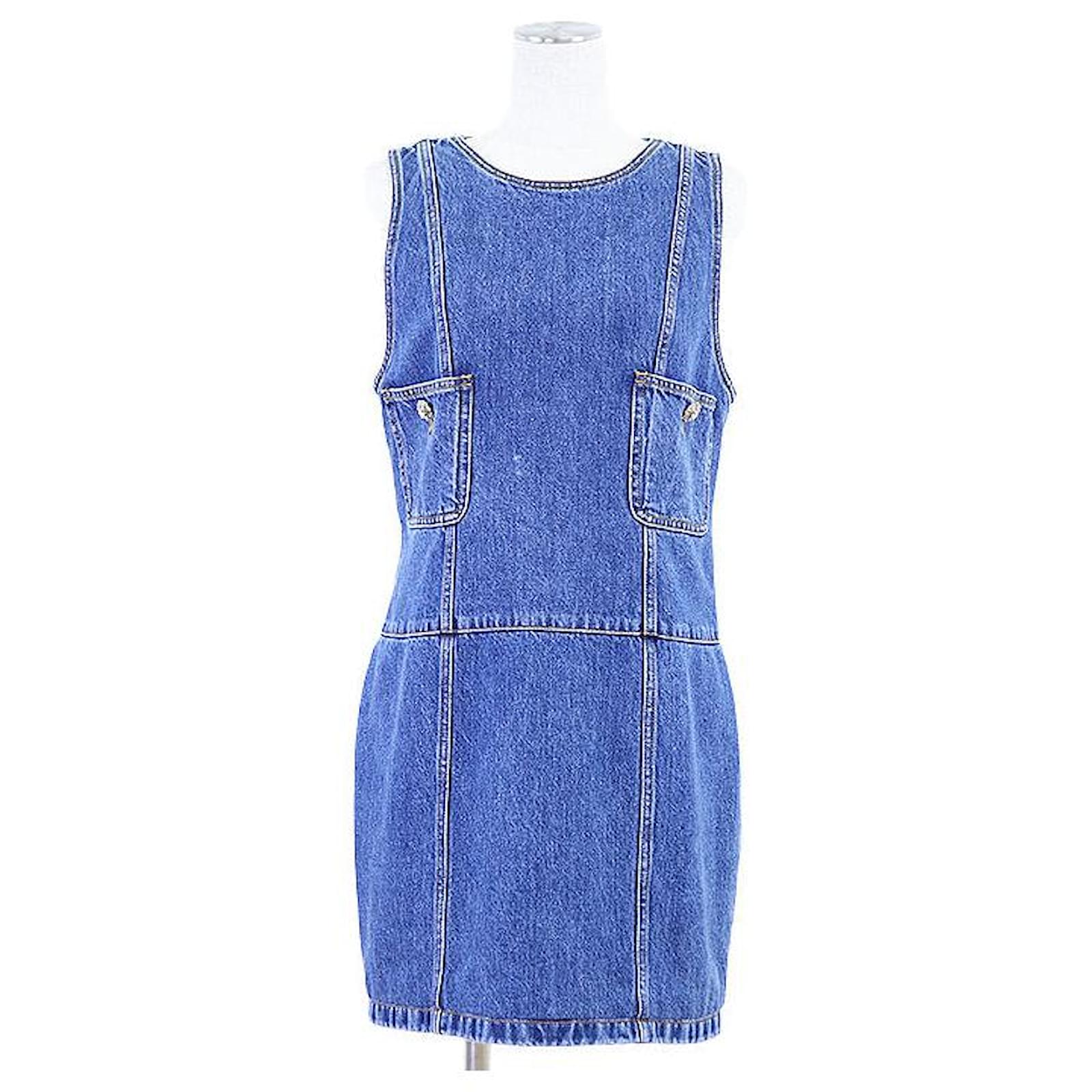 midi dress denim Indigo Denim Midi Dress  self-portrait-US