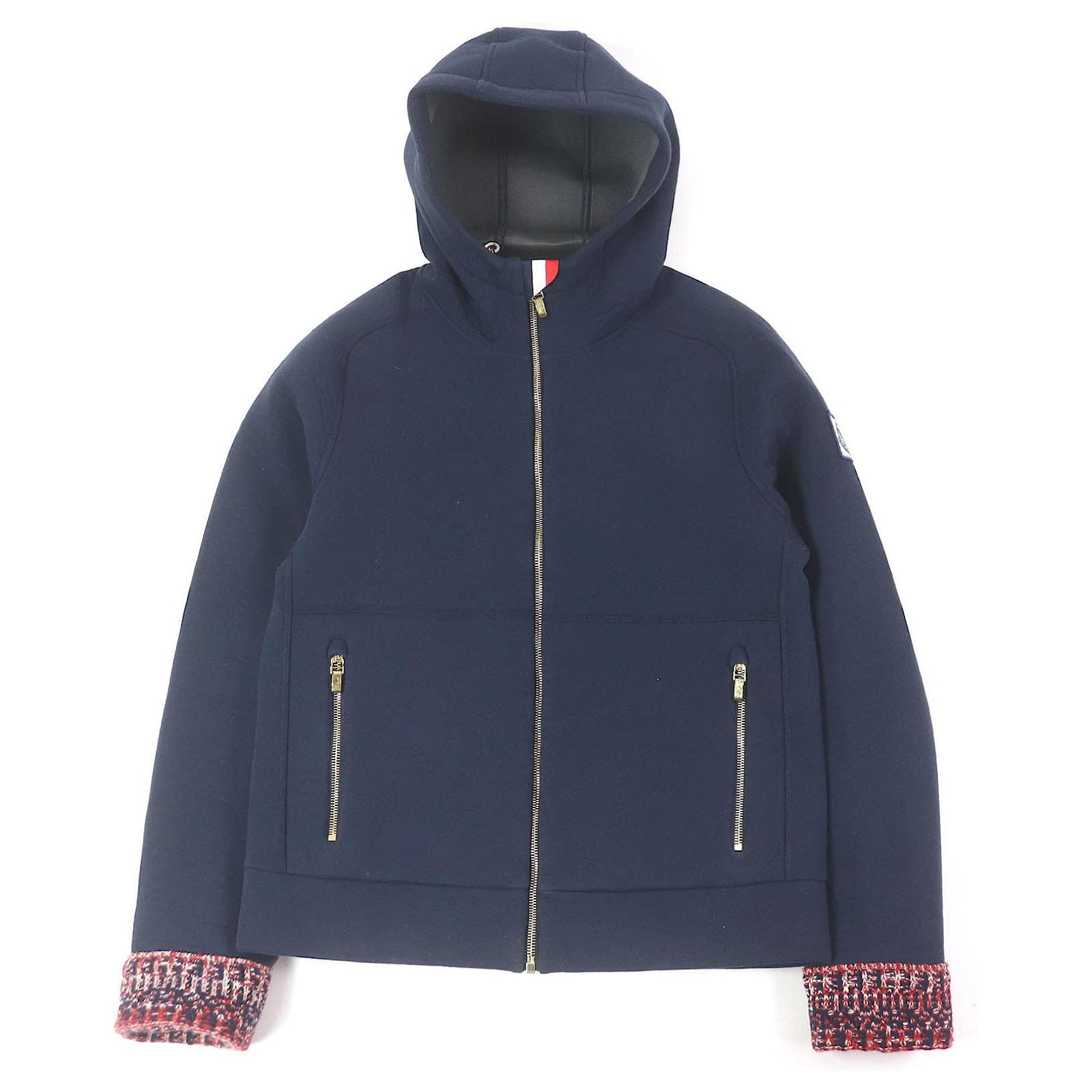 ジャケット・アウター MONCLER GAMME BLEU MAGLIA CARDIGAN Moncler Gamme Bleu Maglia Cardigan Cotton Wool Cardigan Blue Navy