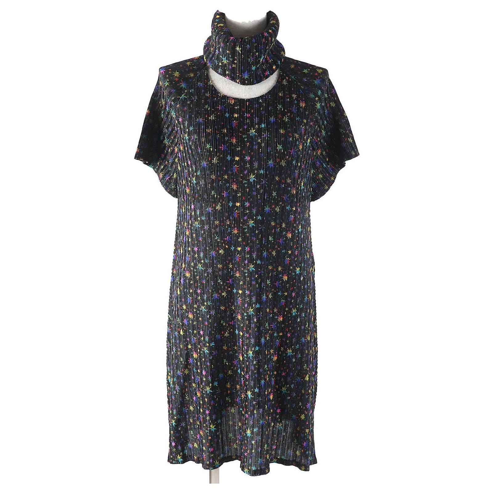 Issey Miyake PLEATS PLEASE PP23-FH345 Tutina in Poliestere Nero