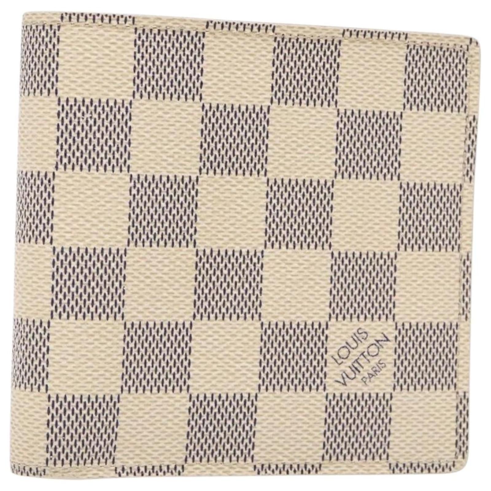LOUIS VUITTON Portafoglio Bifold Marco Damier Azur N60018 Auth