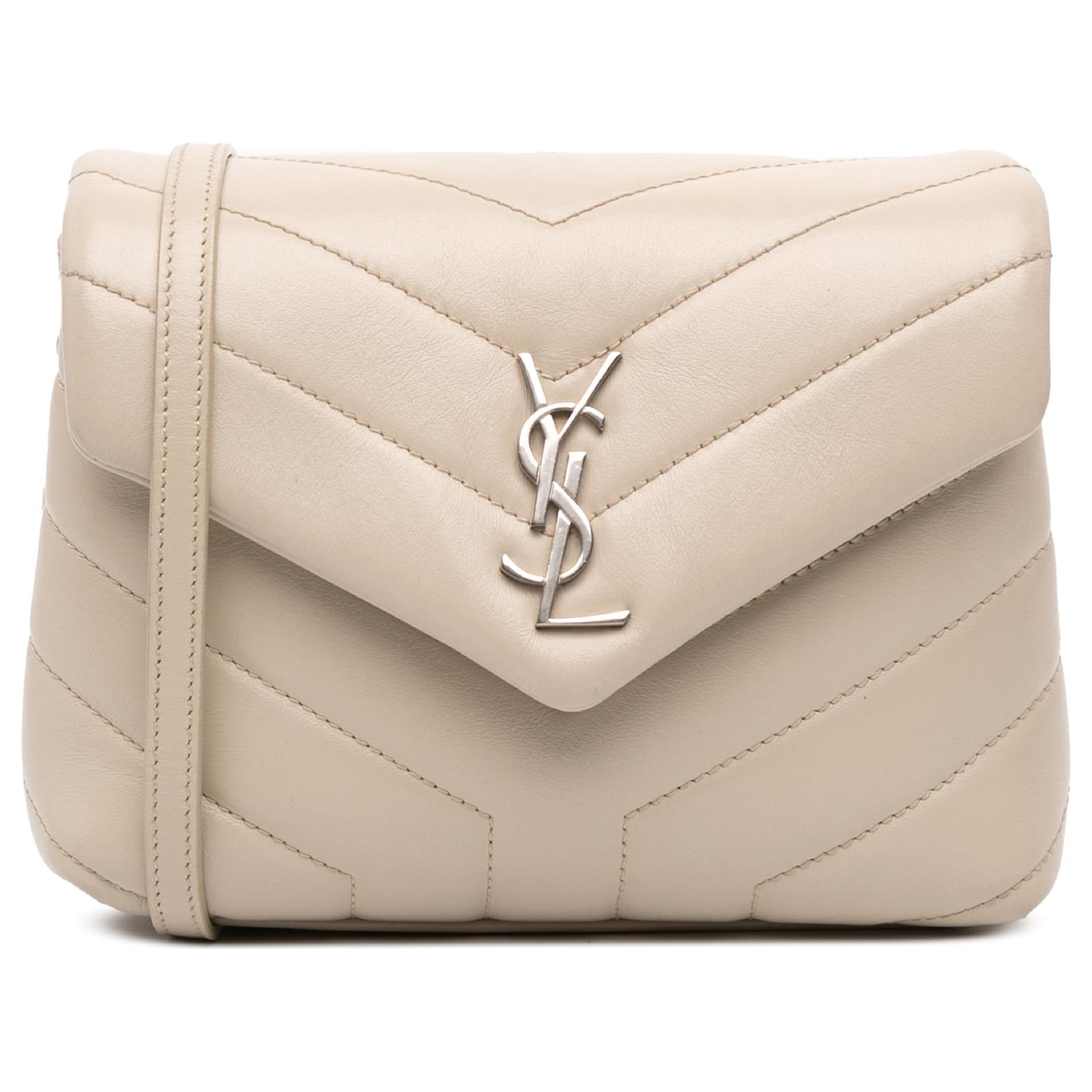 Sac à bandoulière LouLou en cuir matelassé marron avec monogramme