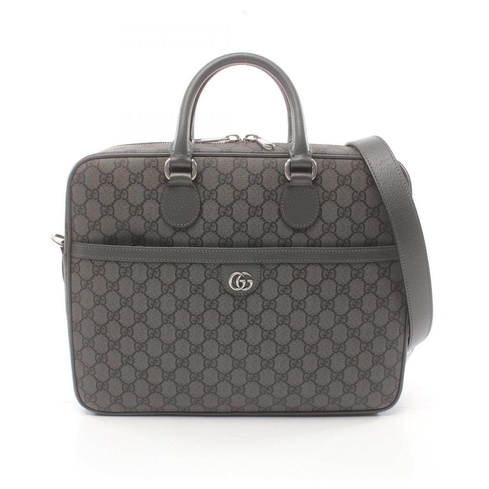 Gucci Ophidia GG Supreme Medium Briefcase Brown Cloth