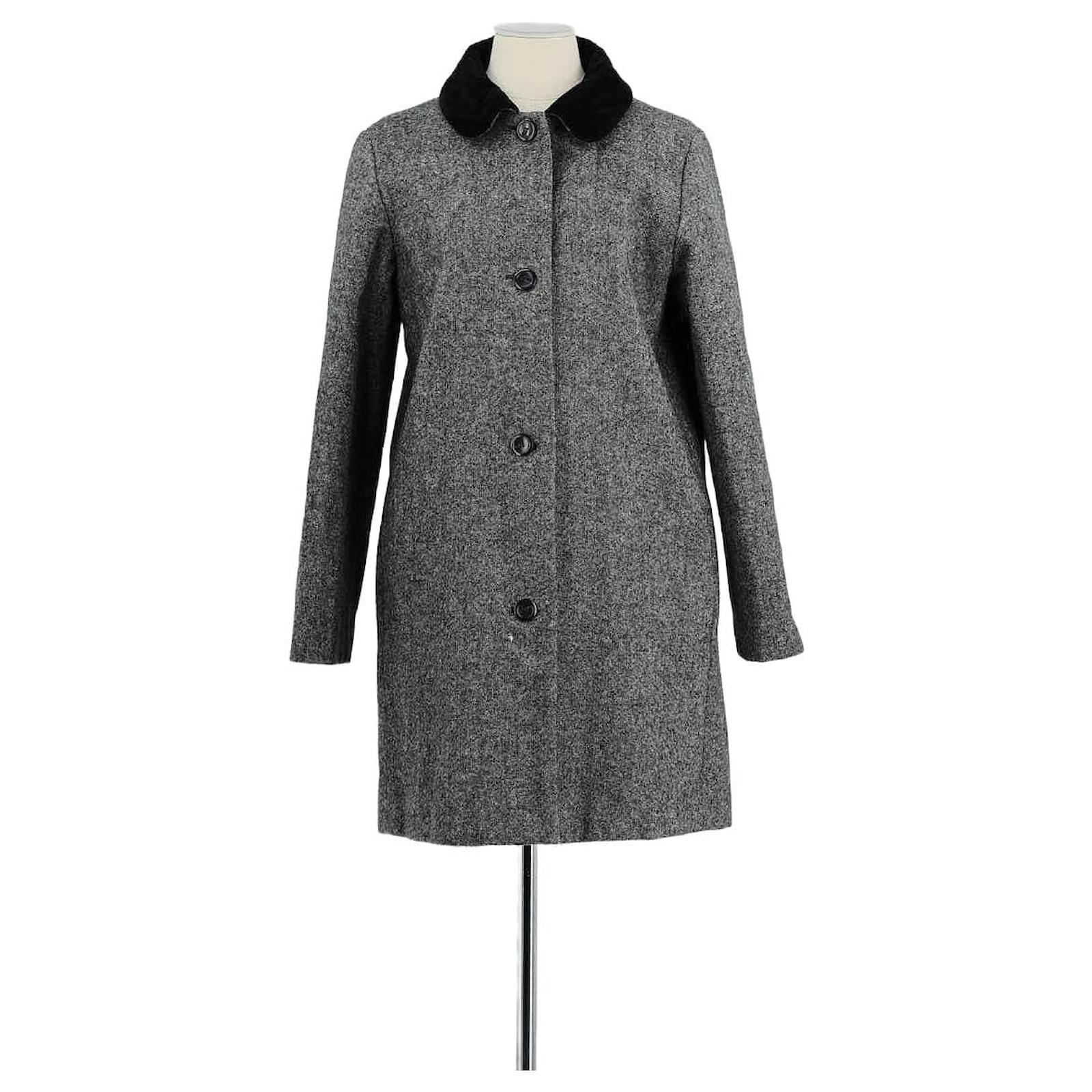 Apc Manteau en laine gris Joli Closet