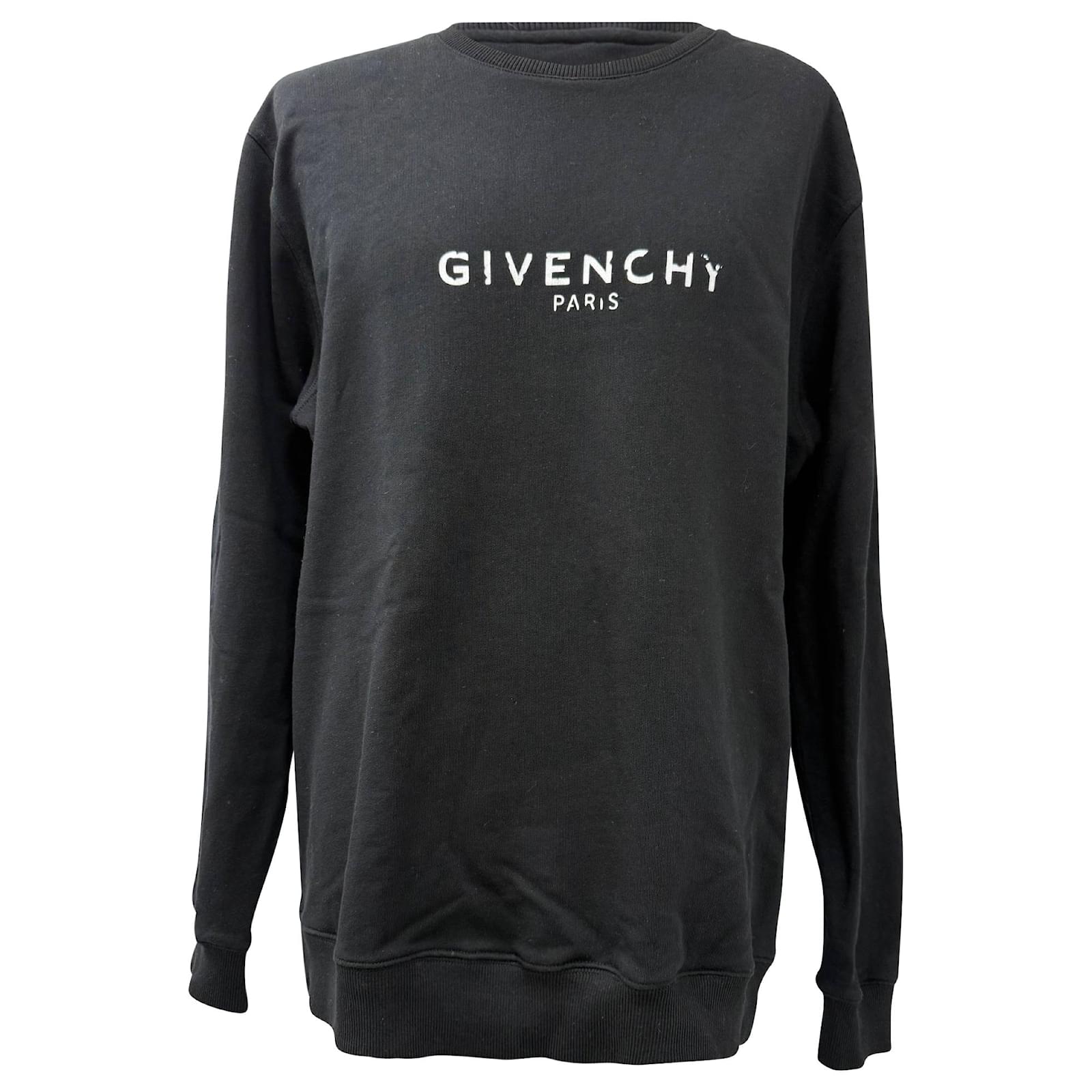 Givenchy Broken Logo Sweatshirt in Black Cotton Joli