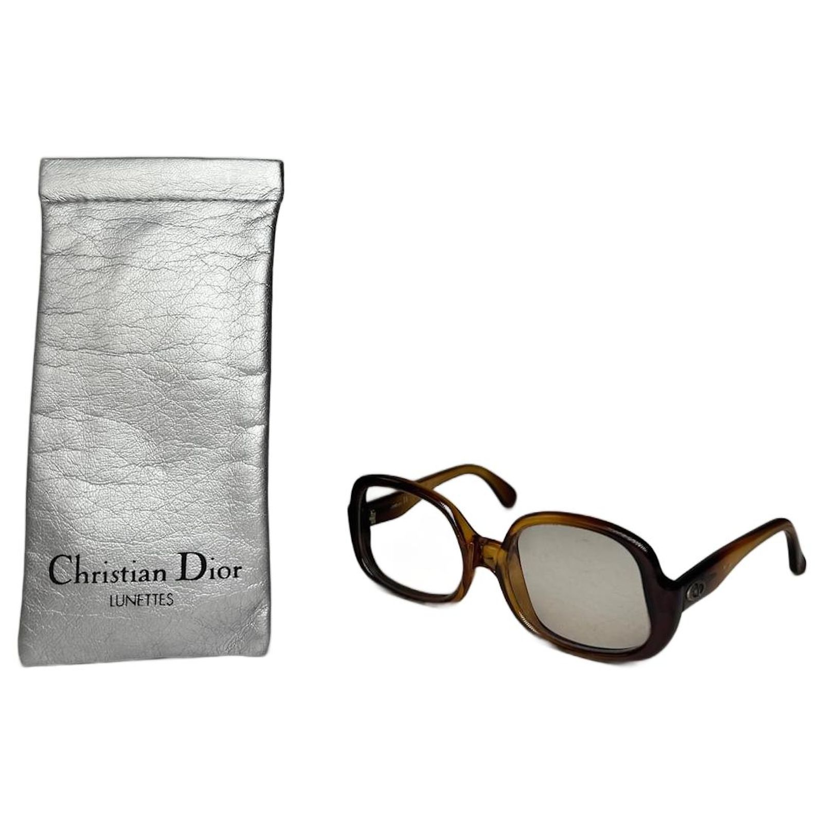 Vintage Dior Retro Sunglasses Yellow black Plastic ref  display picture 1