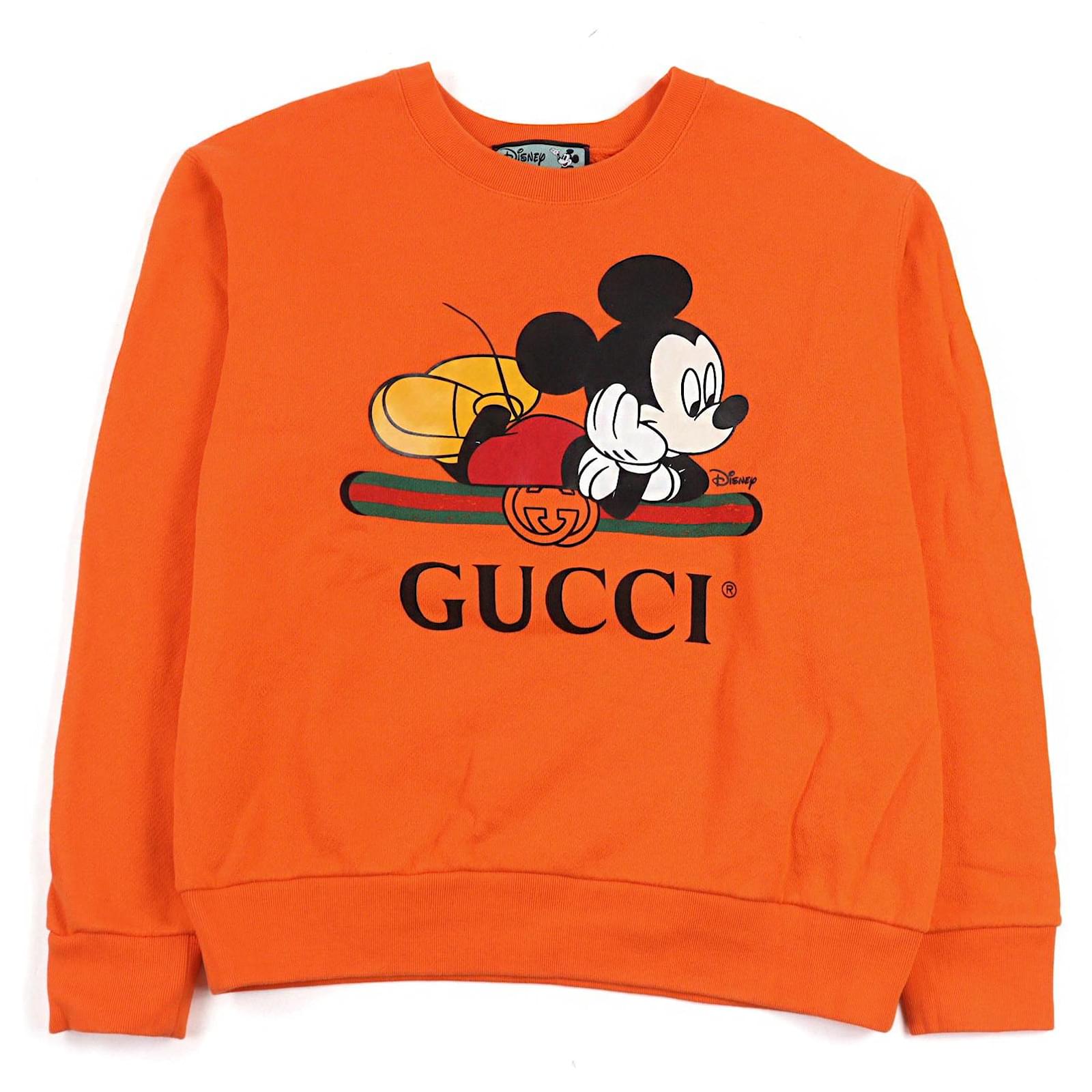 Cotton Jersey Orange Gucci Sweatshirt Sweatshirt Gucci Orange Size