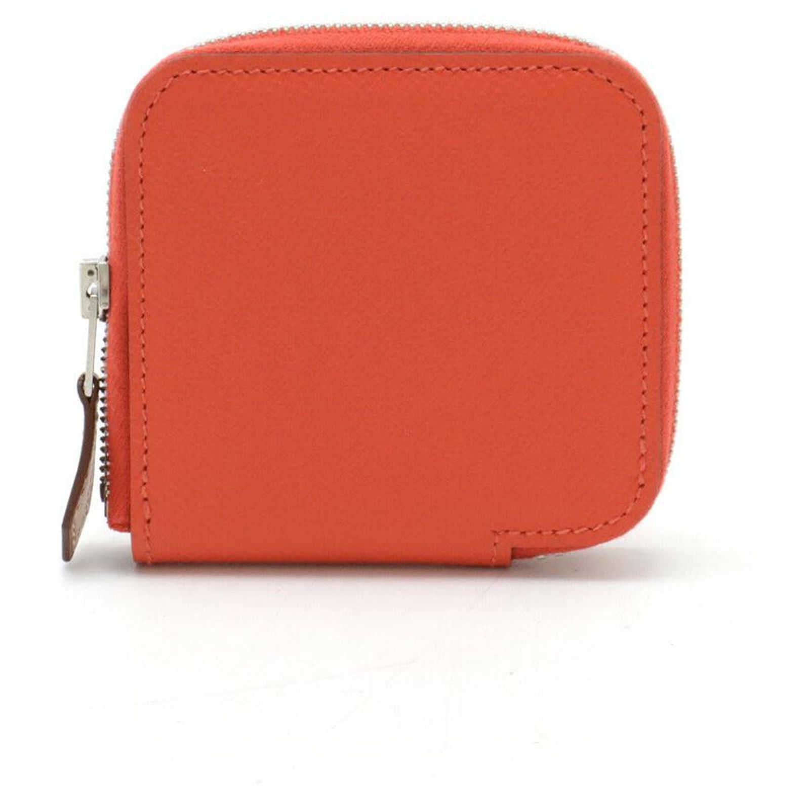 Hermès Hermes Azap Silk'in Compact Mini Coin Case Pink Leather Pony ...