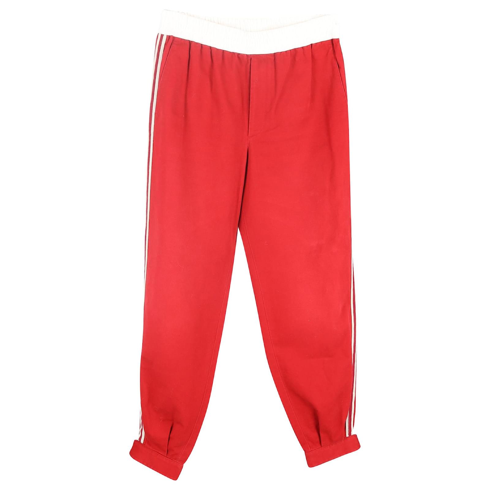 Gucci Military Drill Buckled Pants in Red Cotton ref.2491526