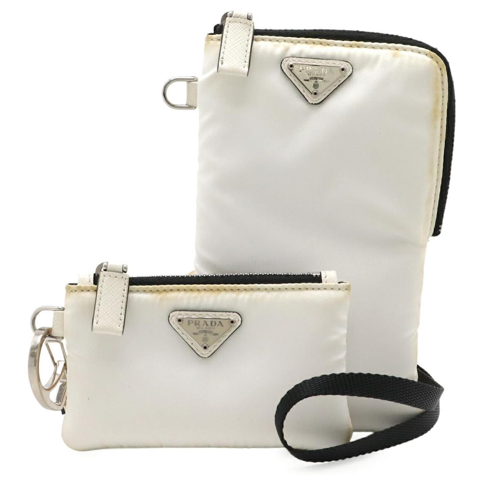 スマホアクセサリー PRADA Prada Nylon Smartphone Case White ref.2492696 - Joli Closet