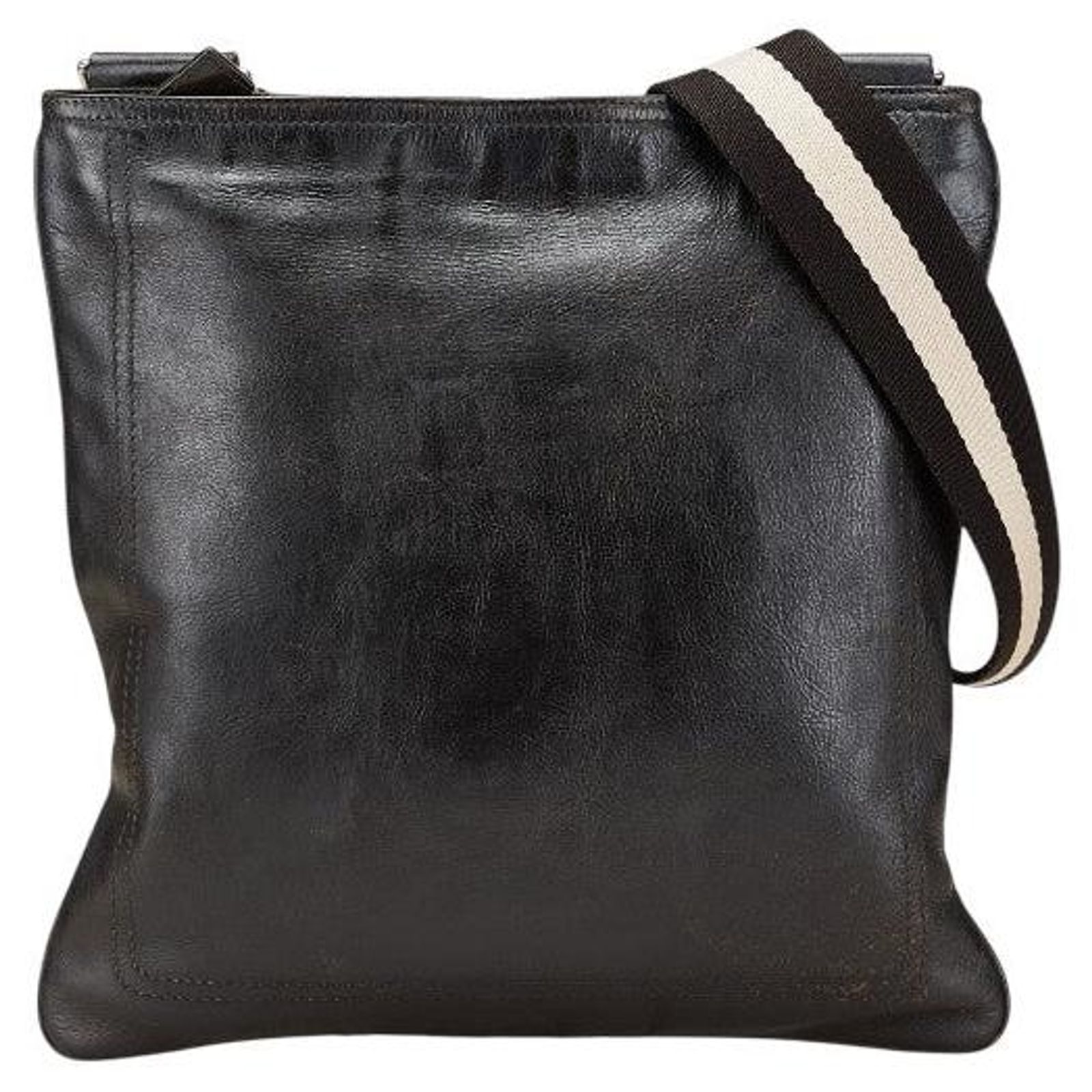 Bally Trainspotting Leather Shoulder Bag Black ref.JC2493209 (Sold 