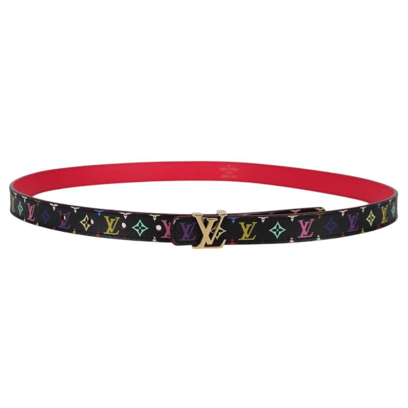 LOUIS VUITTON Multicolor Ceinture Printed Initials Belt  display picture 2
