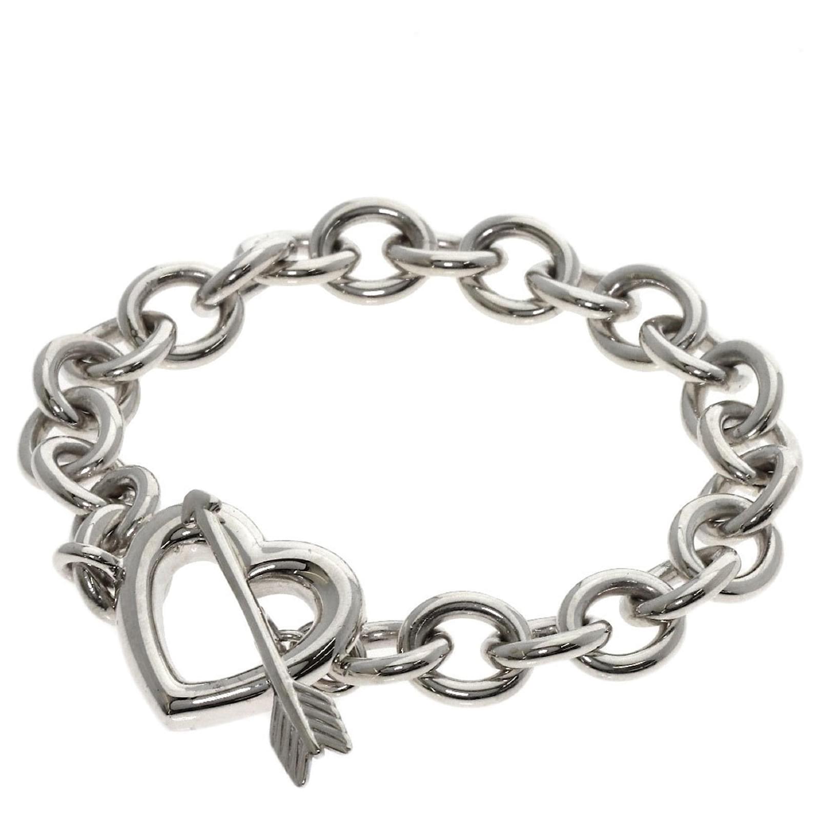 Tiffany Heart Arrow Charm Bracelet Silver Joli