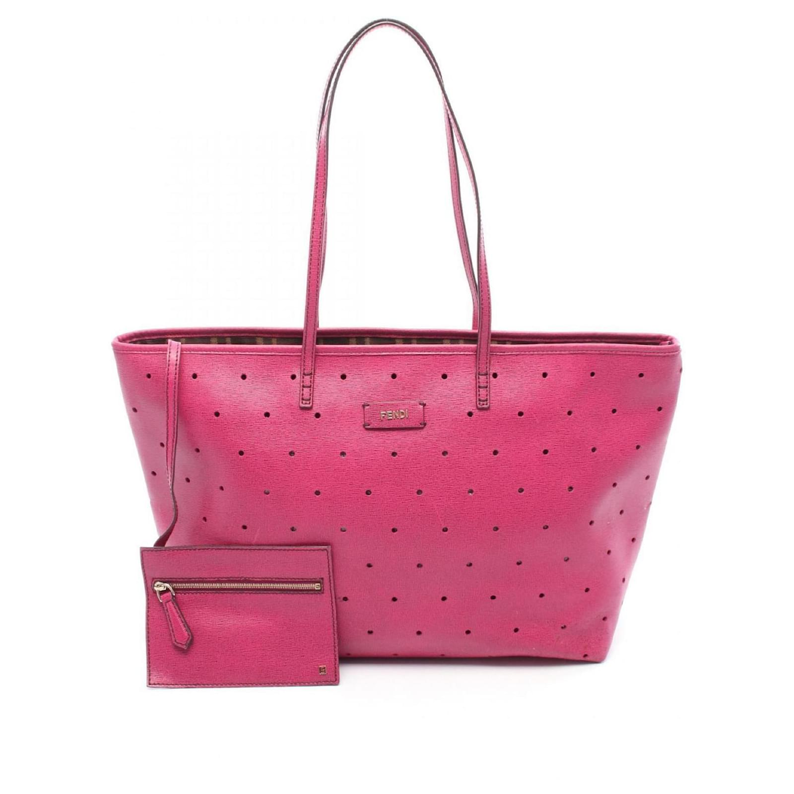 Borsa tote in tela rivestita Fendi Rosa Joli Closet