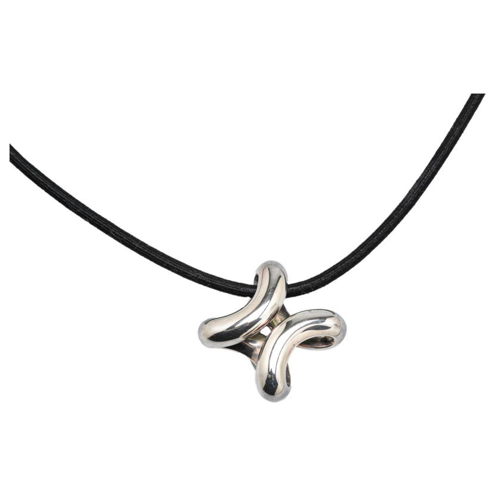 Hermès Lima GM Pendant Necklace Silvery Silver ref.JC2497616 (Sold 