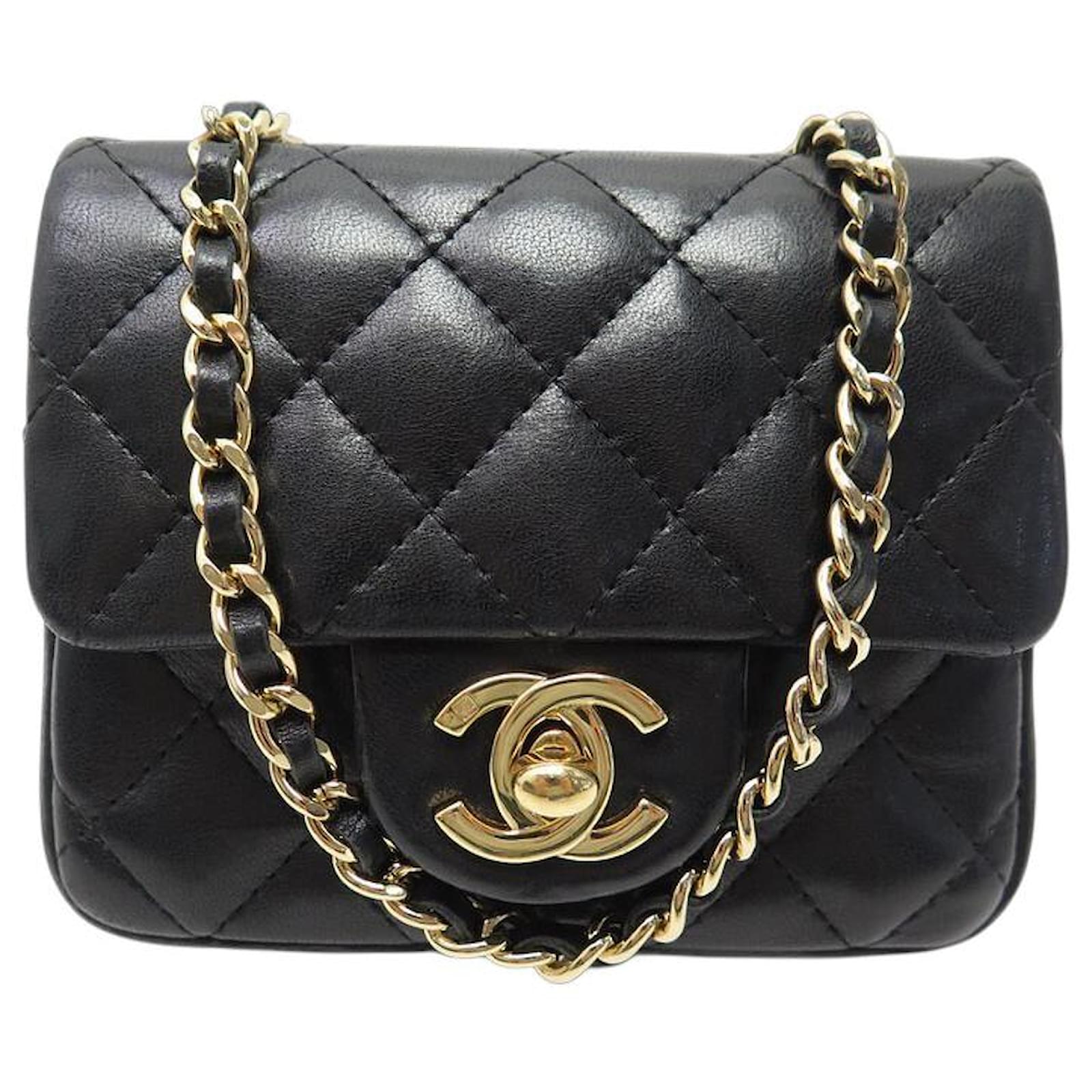SAC A MAIN CHANEL MICRO TIMELESS CUIR MATELASSE NOIR POCHETTE