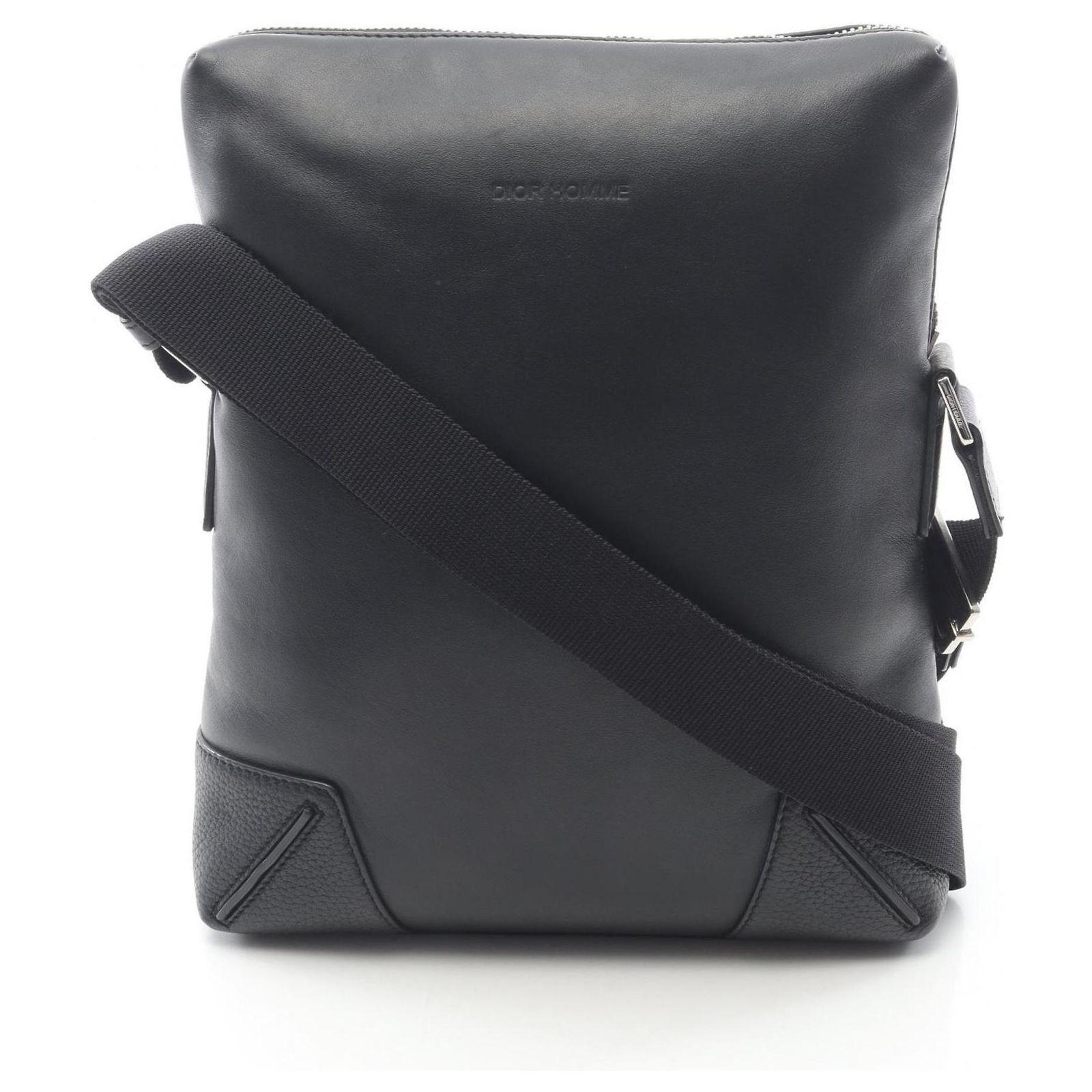 Christian Dior Dior Homme Leather Shoulder Bag for Men Black ref 