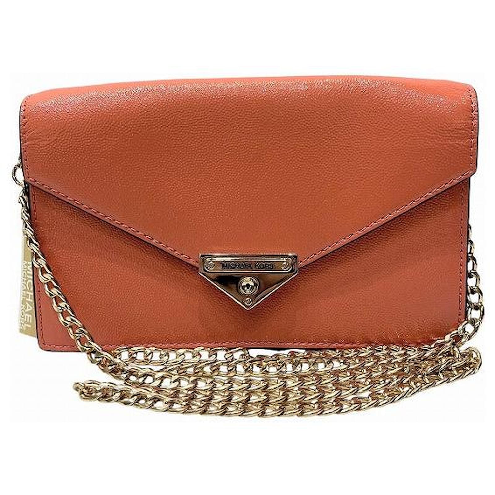 Michael Kors 2WAY Clutch Leather Shoulder Bag Pink