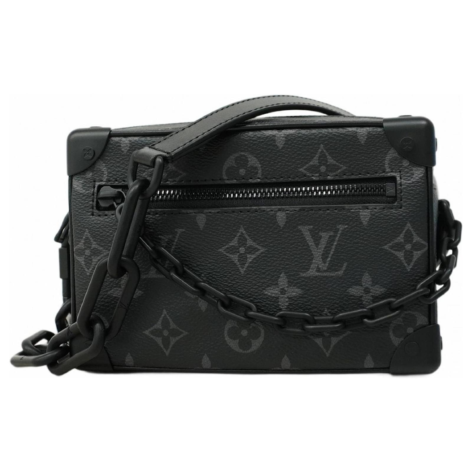 Louis Vuitton Monogram Eclipse Mini Soft Trunk Shoulder Bag Black