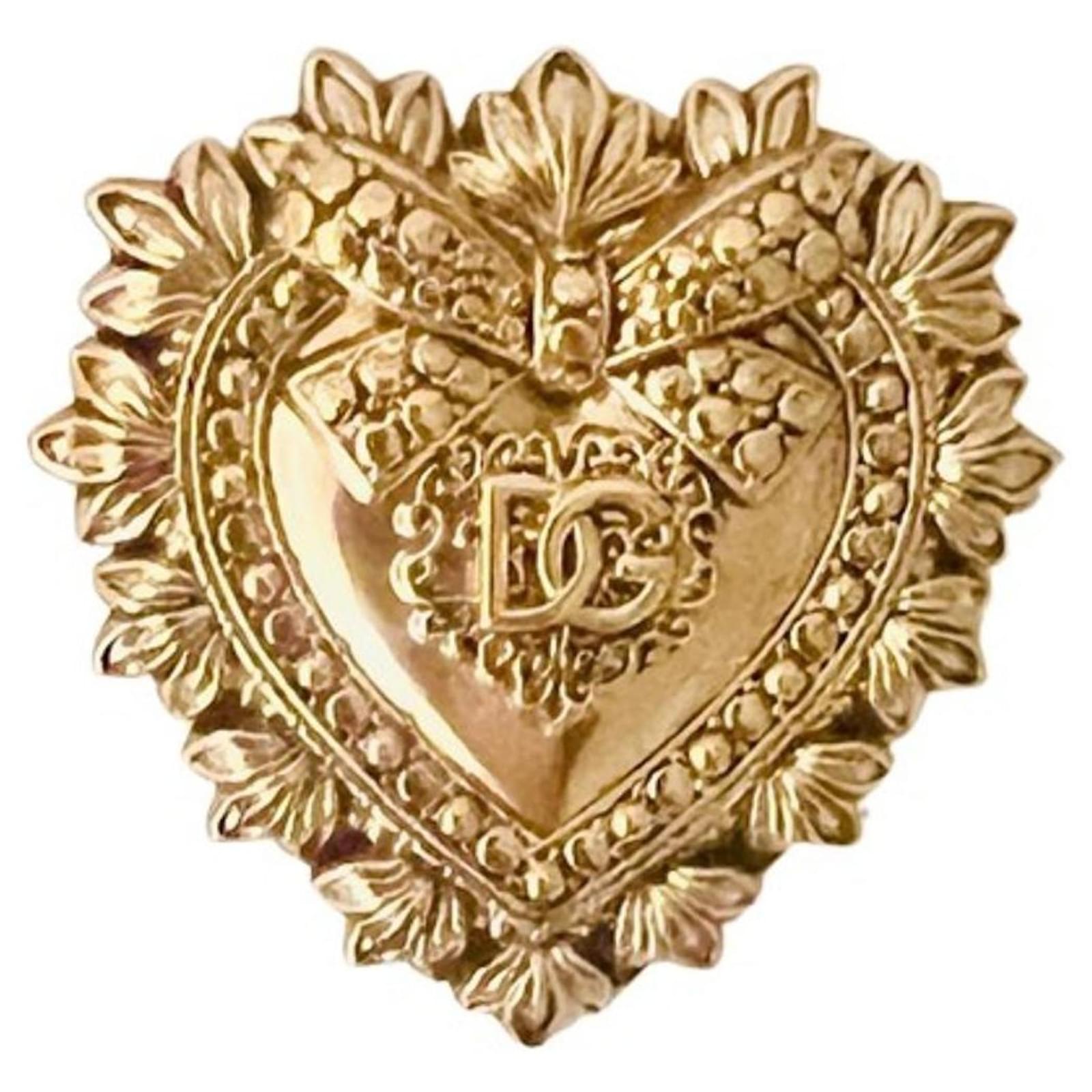 Wonderful golden DOLCE & GABBANA brooch from the 'Devotion