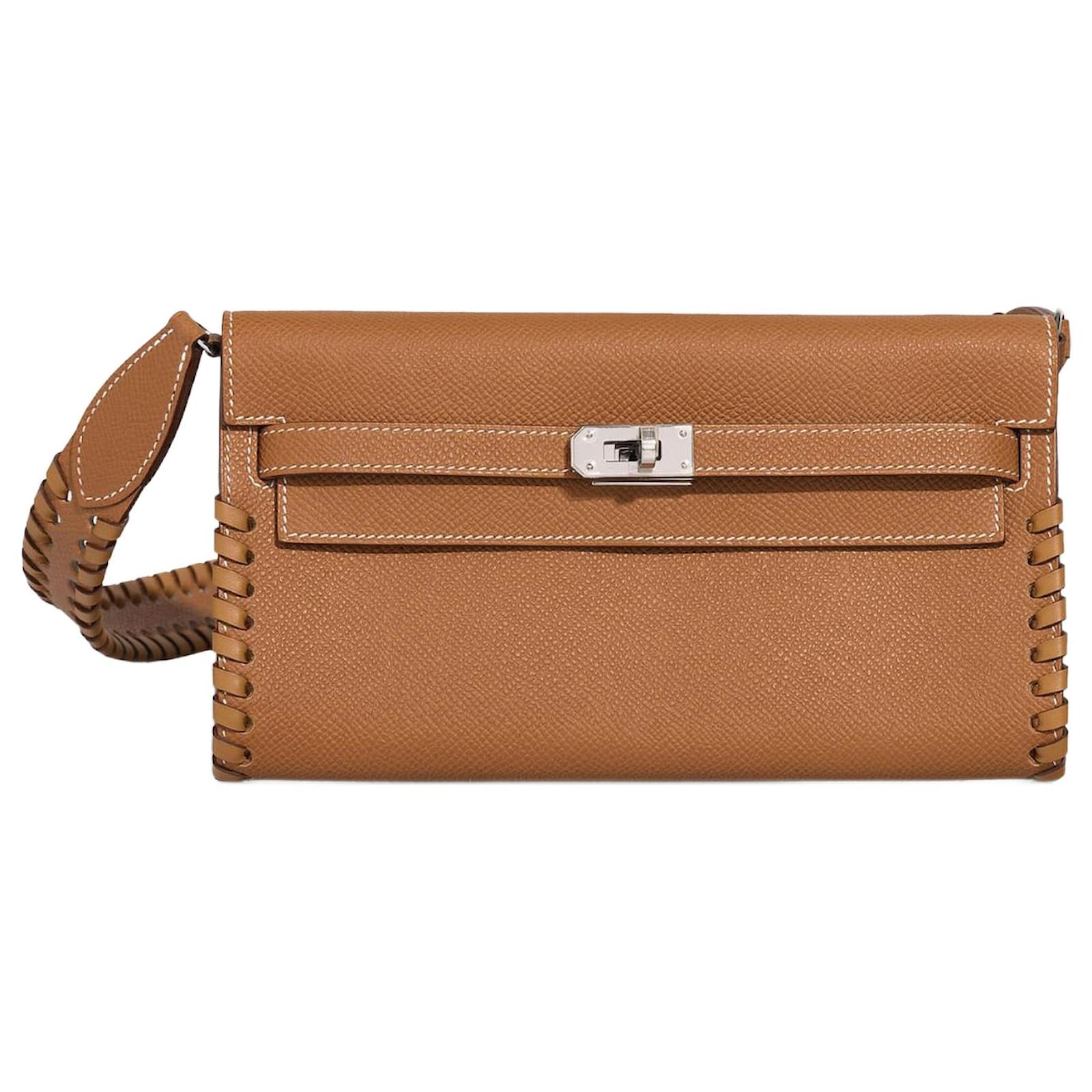 Hermès Borsa HERMES Kelly To Go in Pelle Dorata 102888 D'oro ref