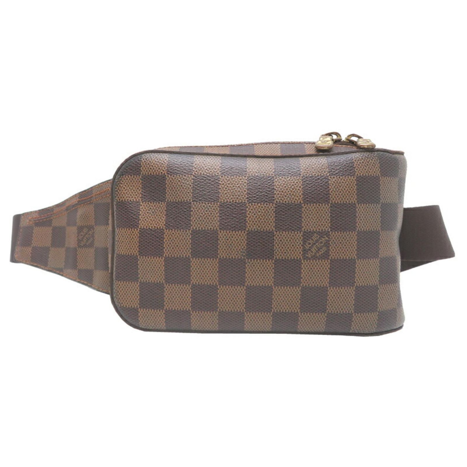 LOUIS VUITTON ジェロニモス Louis Vuitton Geronimos Sling Bag Brown Damier ebene Leather ref