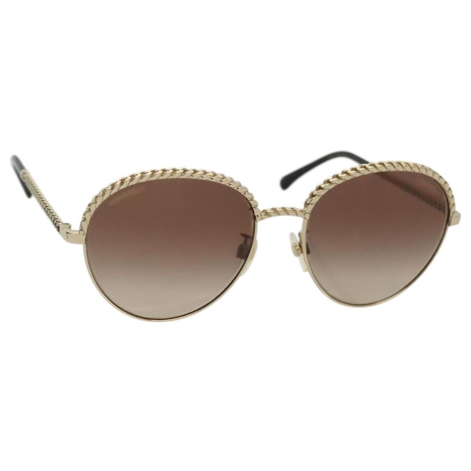 CHANEL Sunglasses metal Silver tone CC Auth 136551M ref  display picture 2