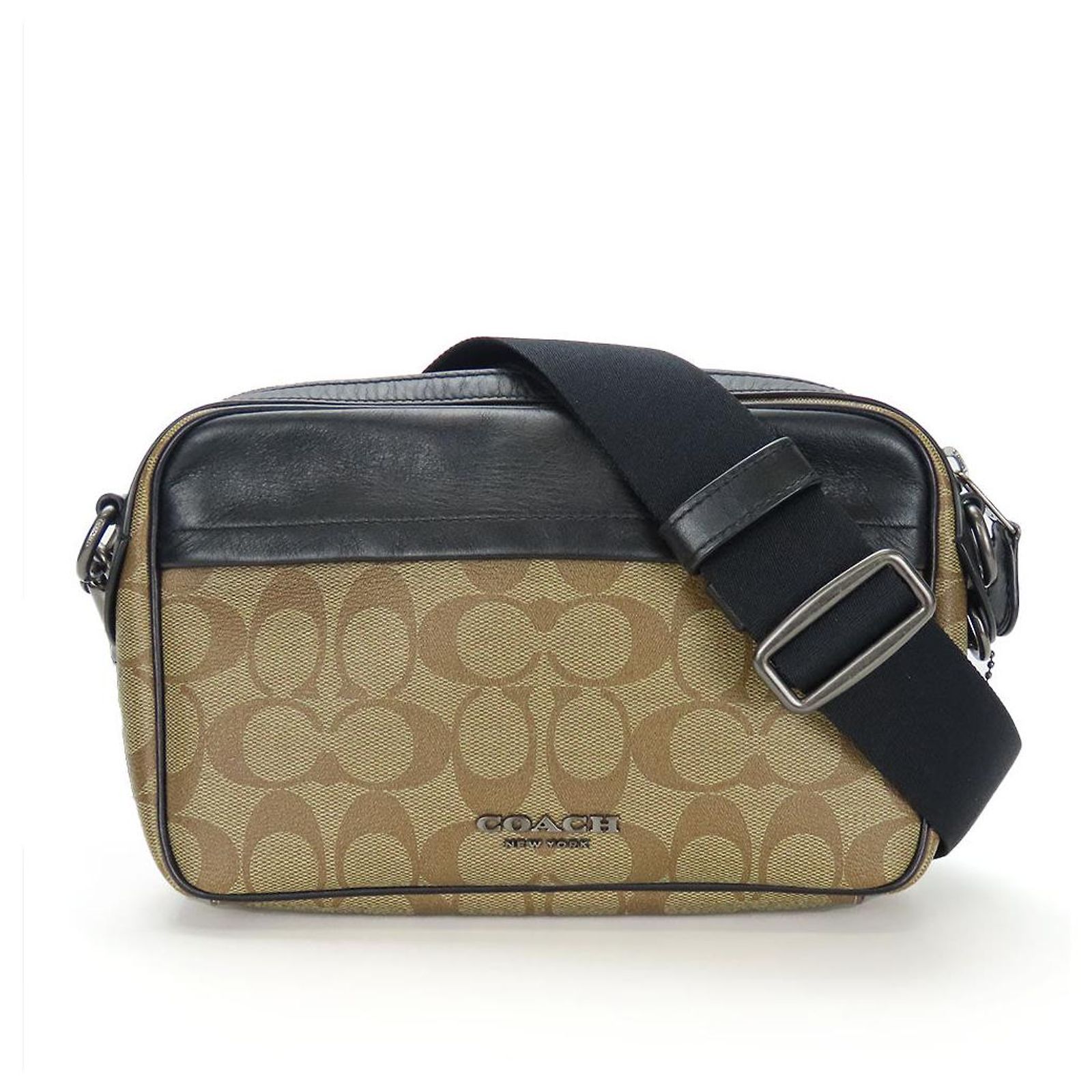 Coach Signature PVC Shoulder Bag Brown Beige Leather ref.2510237 - Joli ...