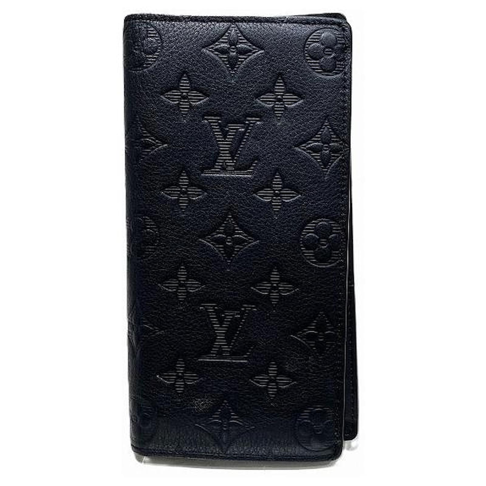 Cartera Larga Plaza Monogram Shadow de Louis Vuitton Negro Cuero