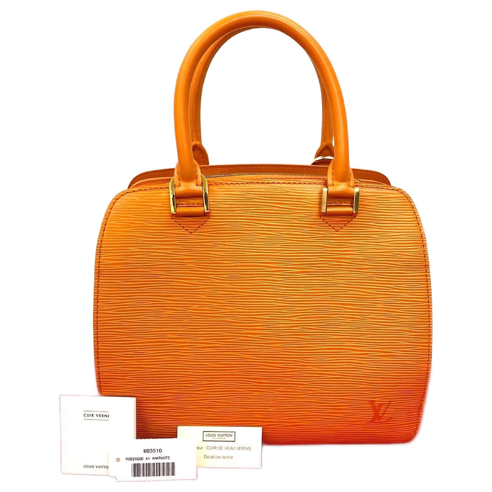Borsa a mano in pelle Epi Pont Neuf Louis Vuitton Arancione ref