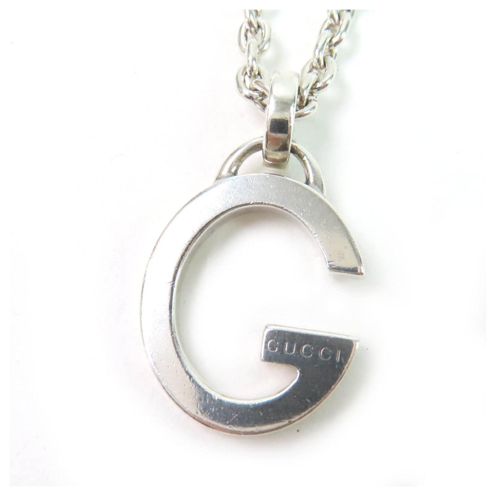 Gucci G logo AG925 Necklace Silvery Metallic Metal