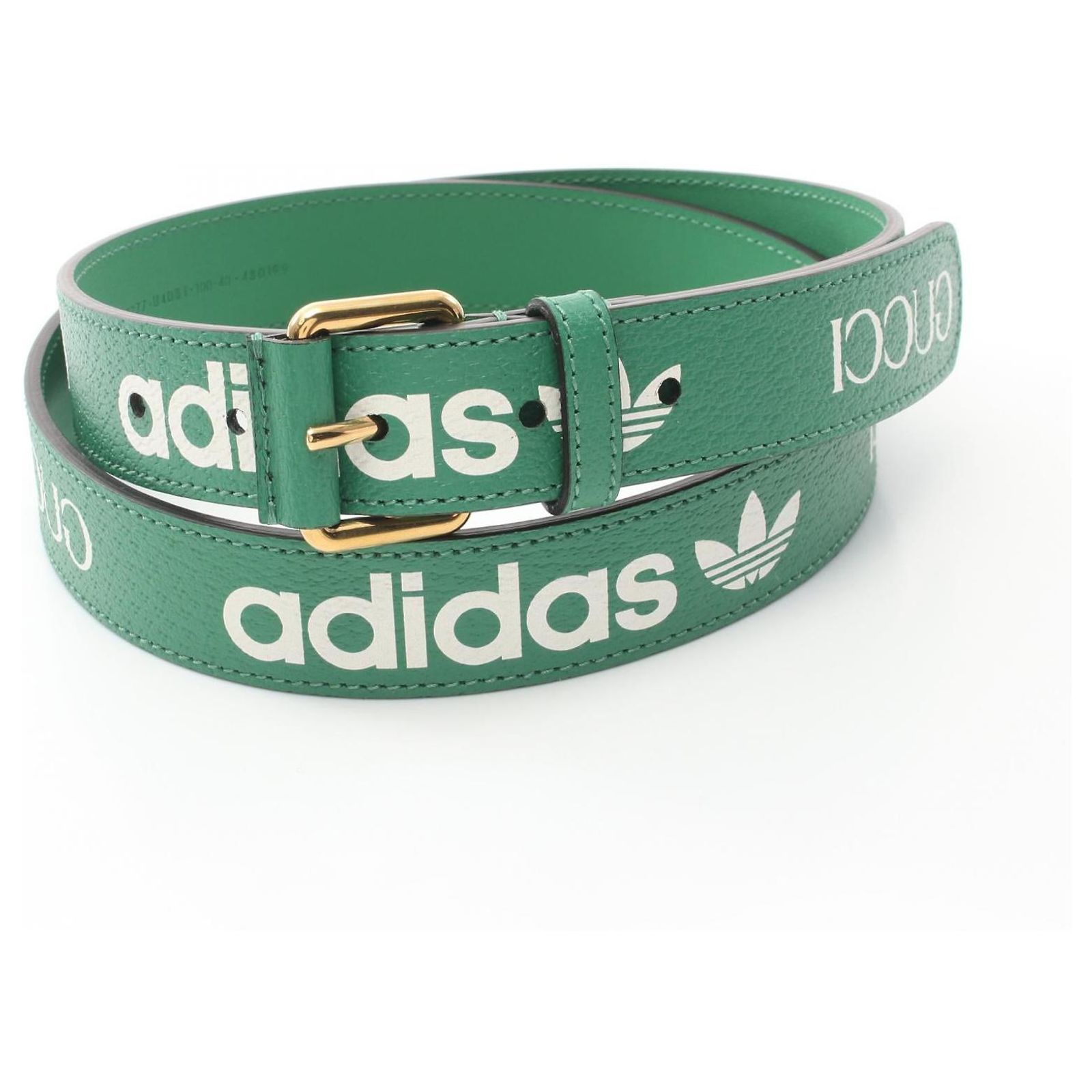 Gucci GUCCI × adidas Leather Belt Green ref.JC2512899 (Sold  display picture 3
