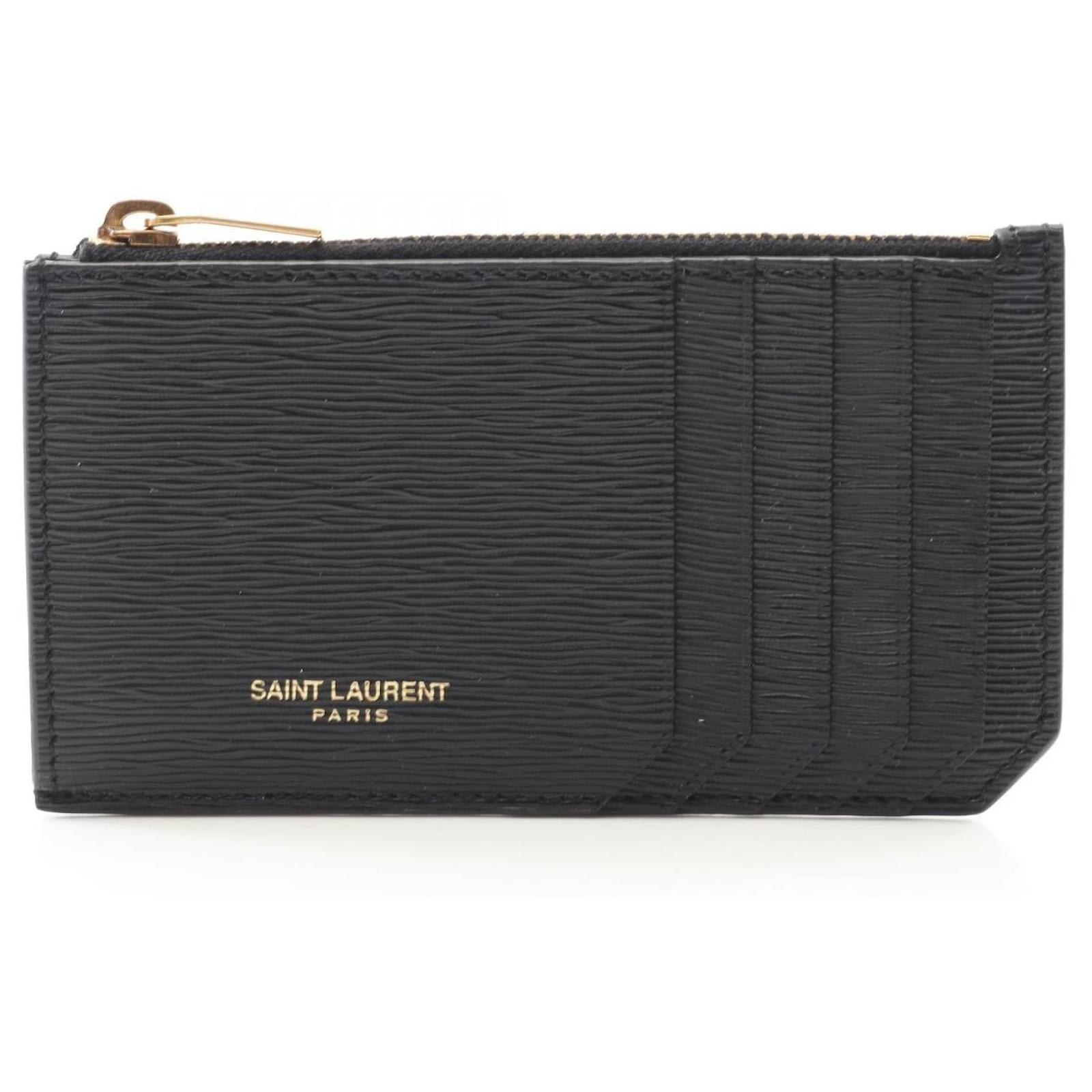 Yves Saint Laurent Monedero de cuero Fragment Saint Laurent Paris