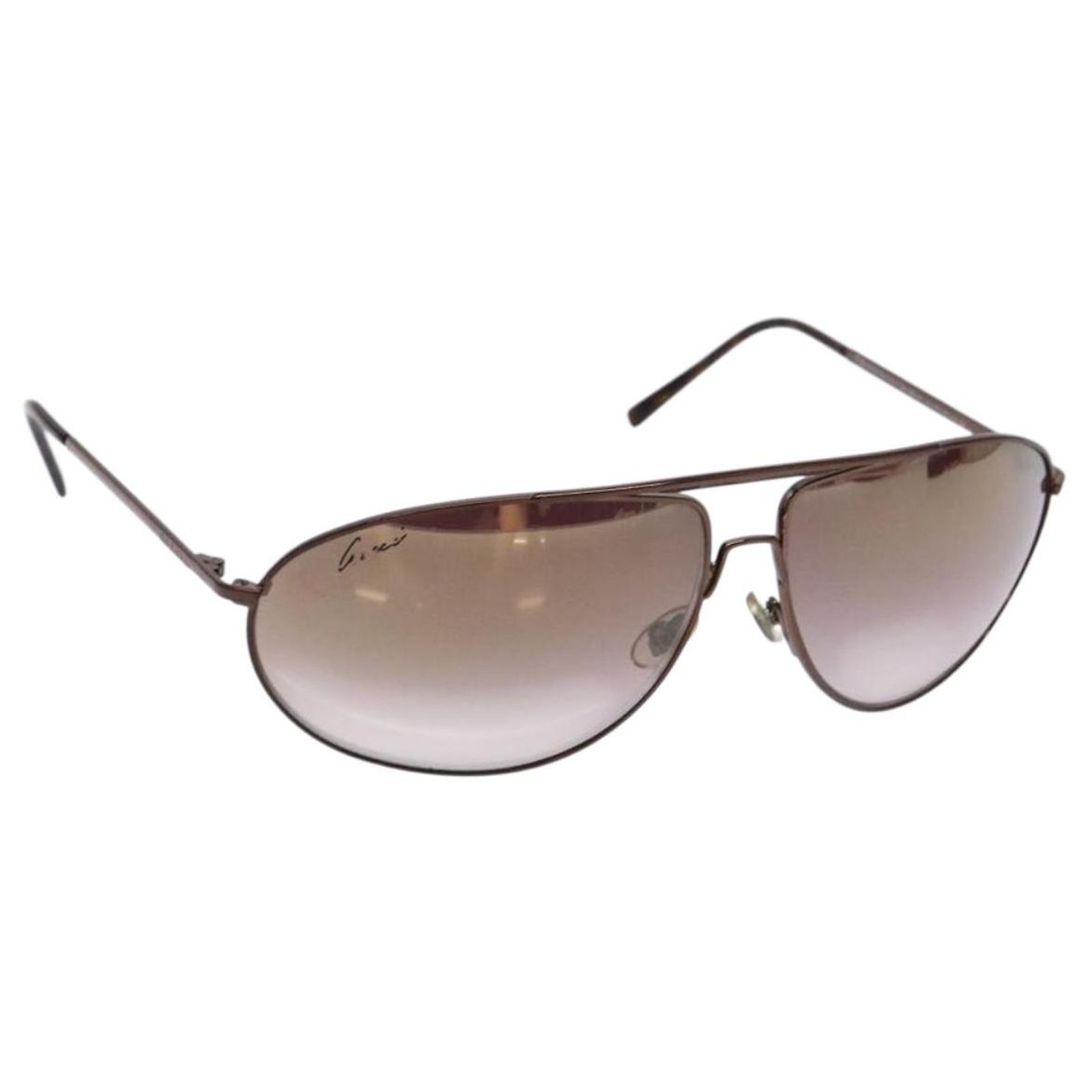 GUCCI Sunglasses Metal Brown Auth BA5375 ref.2515071 - Joli  display picture 3