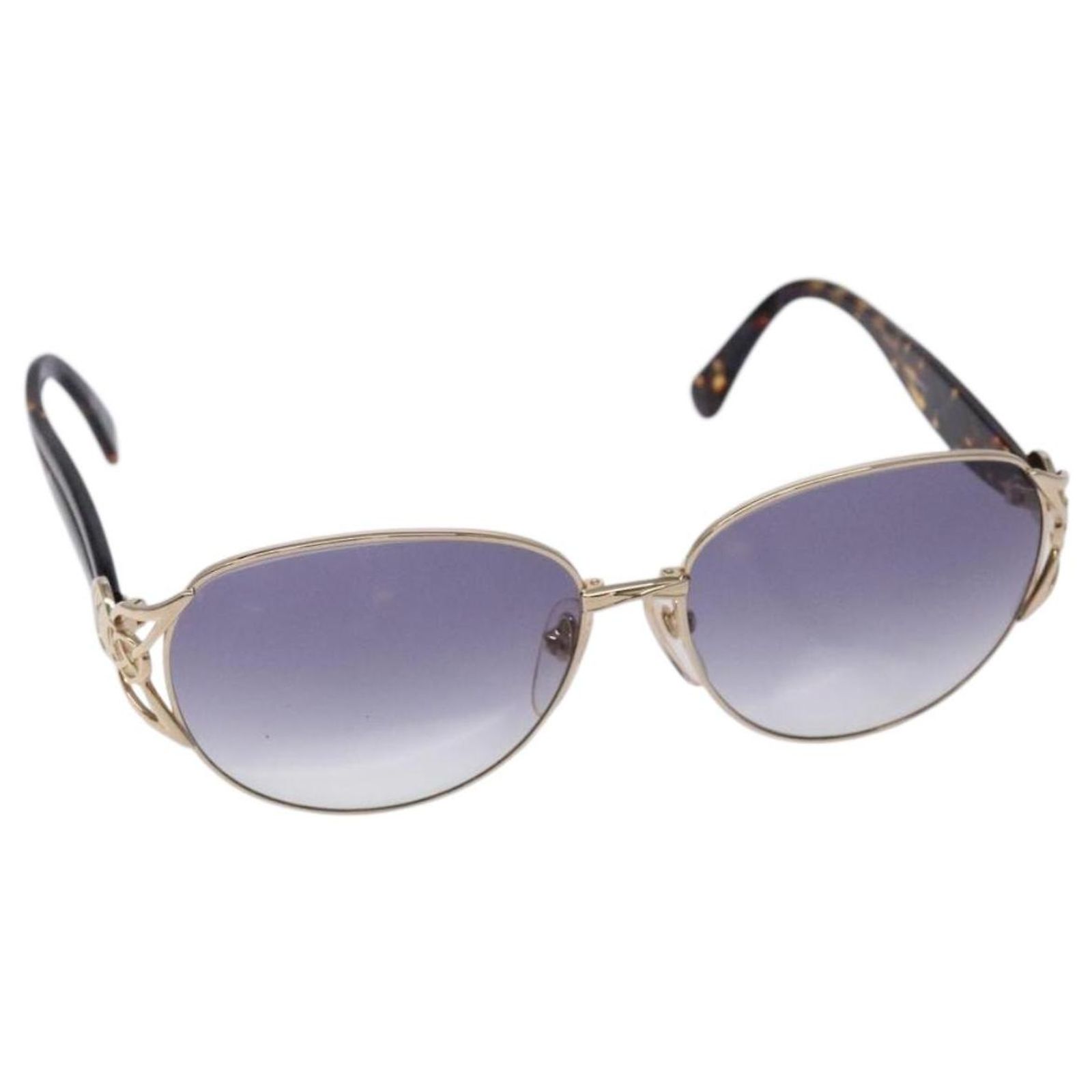 SAINT LAURENT Sunglasses Plastic Brown Auth SAINT LAURENT Sunglasses plastic Brown Auth yk19449V ref  main image 4